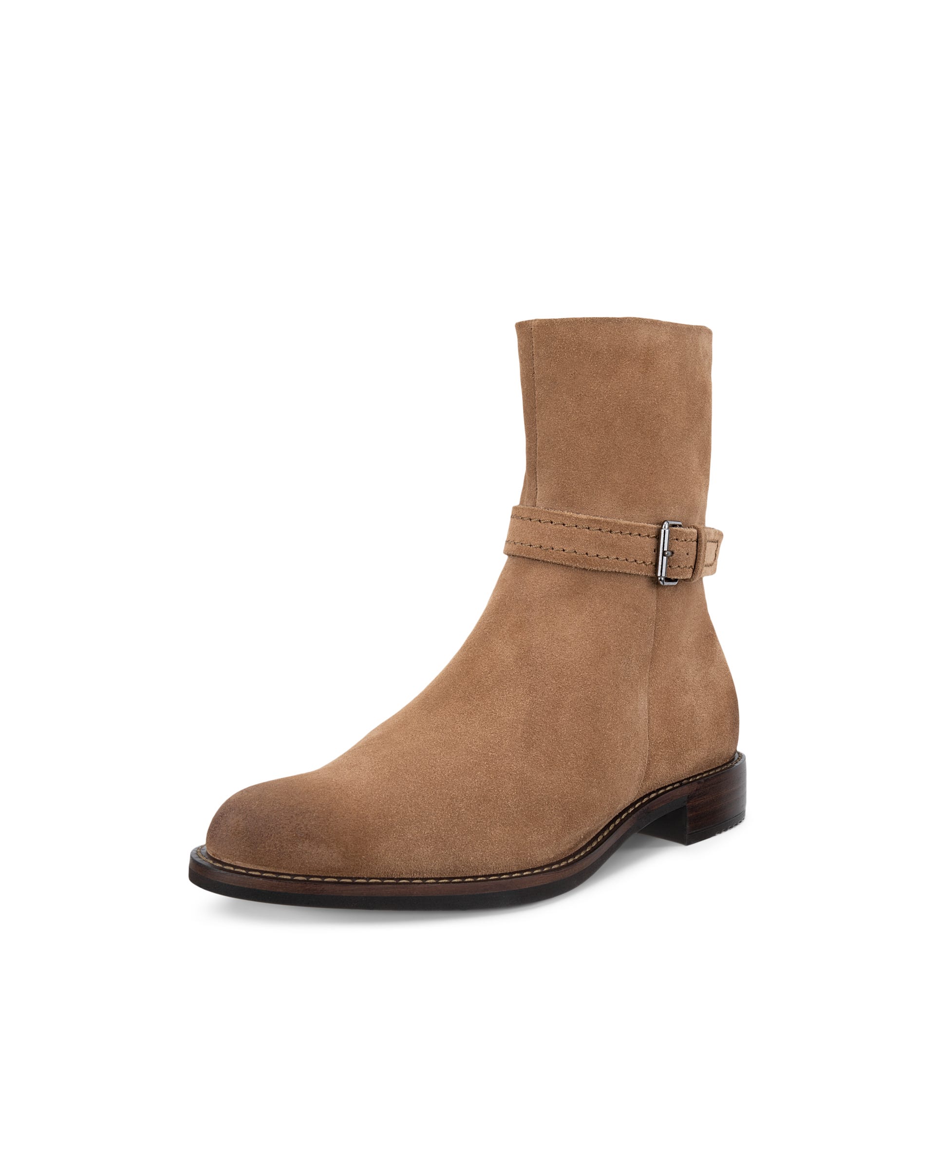 Women's ECCO® SARTORELLE 25 Suede Ankle Boot - Brown - Outside