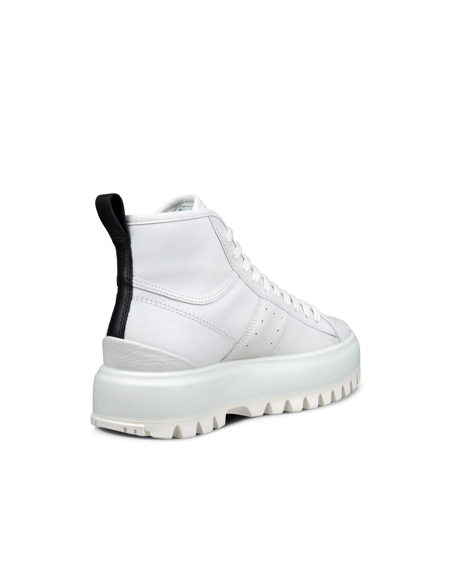 Women's ECCO® Street Ace Rugged Nubuck Gore-Tex High-Top Sneaker - White - Back