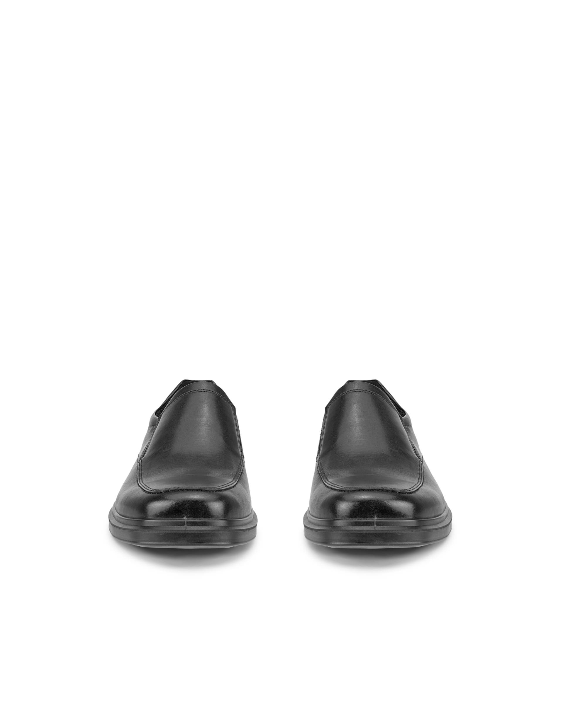 Men's ECCO® Helsinki 2 Leather Slip-On Dress Shoe - Black - Front pair