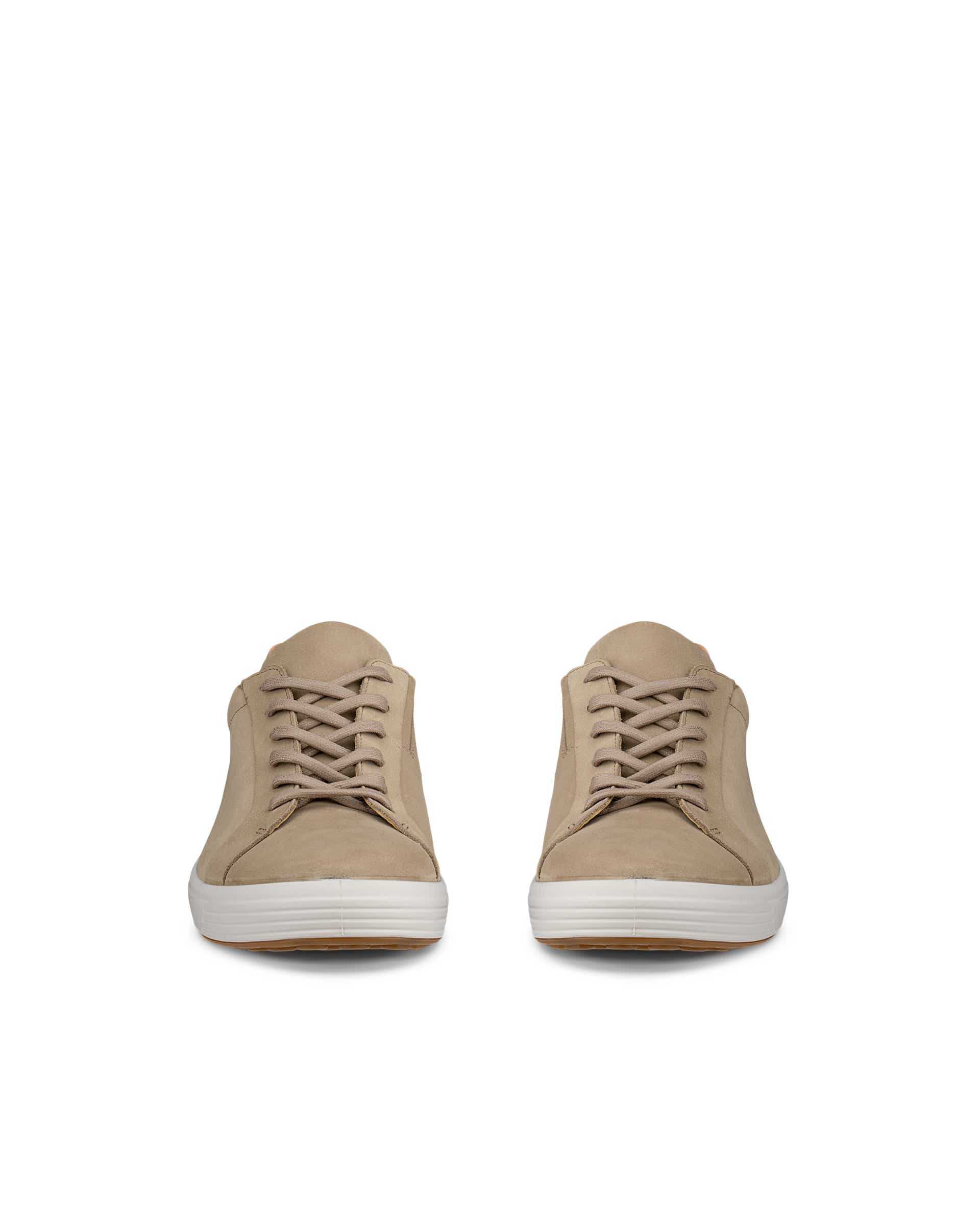 ECCO® SOFT 7 sko i nubuck med snørebånd til herrer - Brun - Front pair