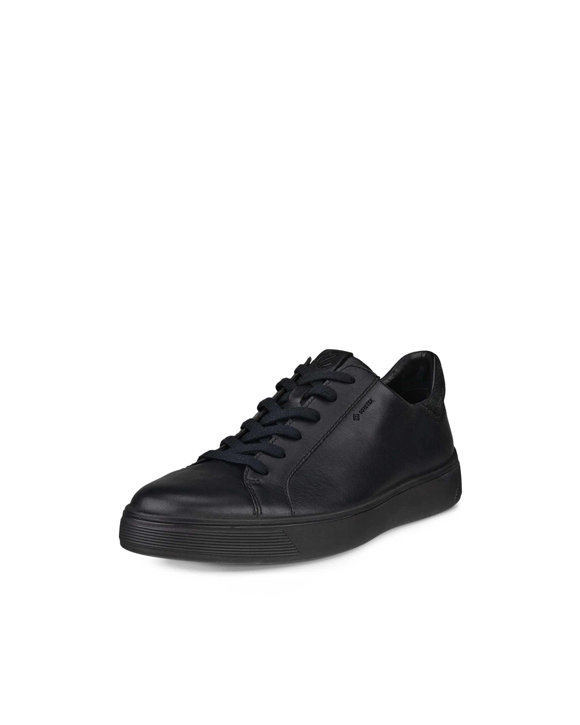ECCO® Street Tray Heren leren sneaker met Gore-Tex - Zwart - Main