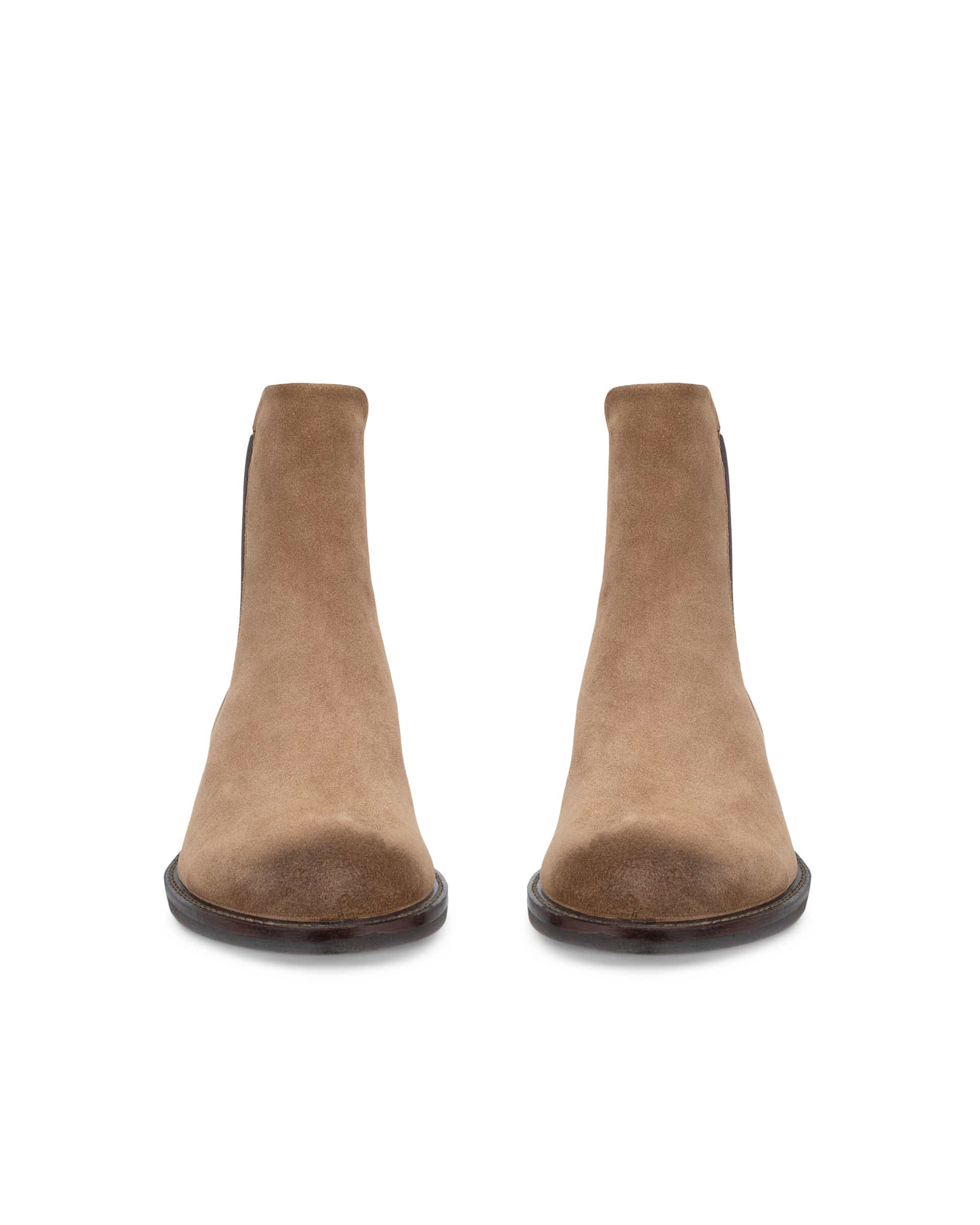 ECCO® SARTORELLE 25 Damen Chelsea Boot aus Veloursleder - Braun - Front pair