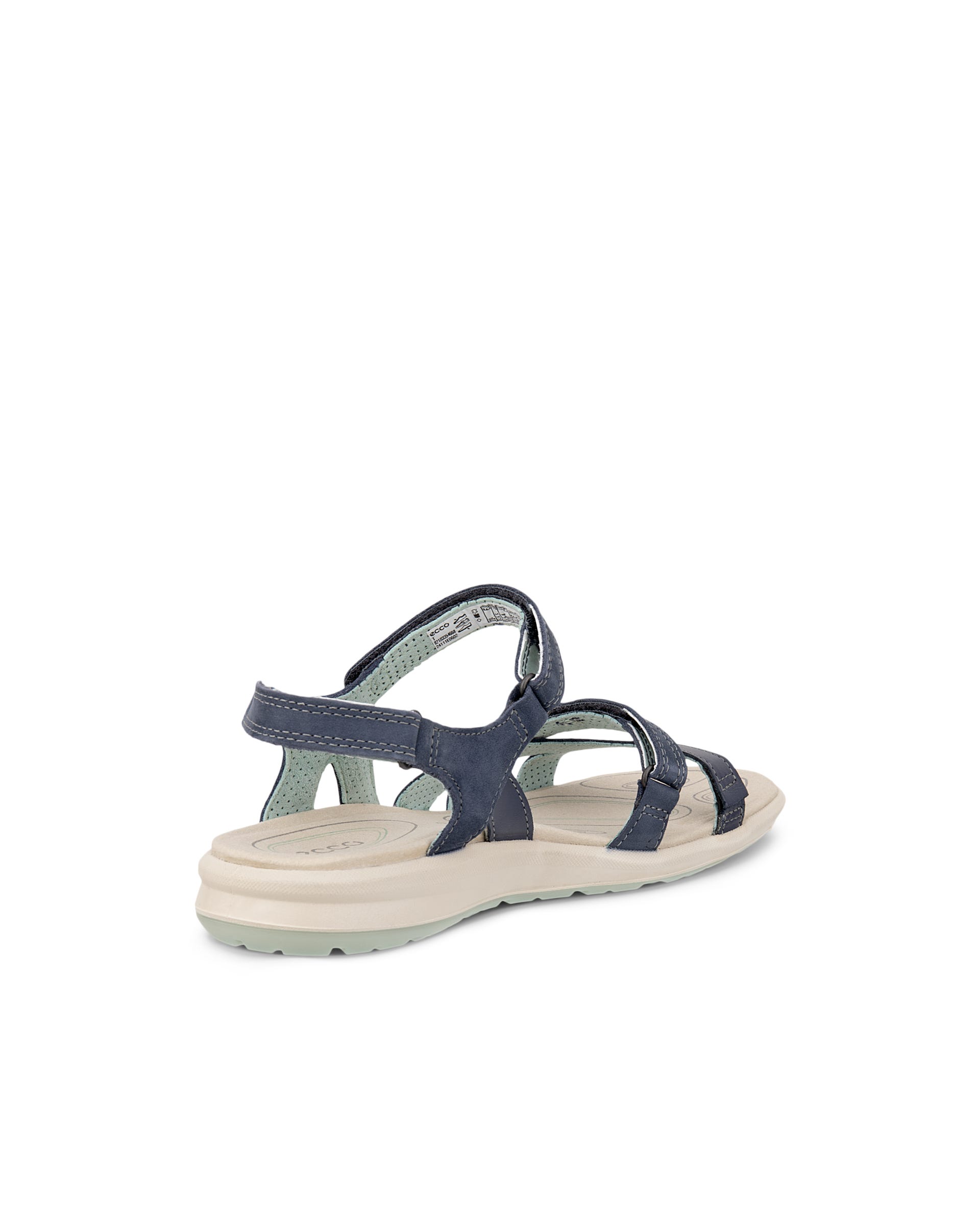 Women's ECCO® Cruise II Nubuck Flat Sandal - Blue - Back