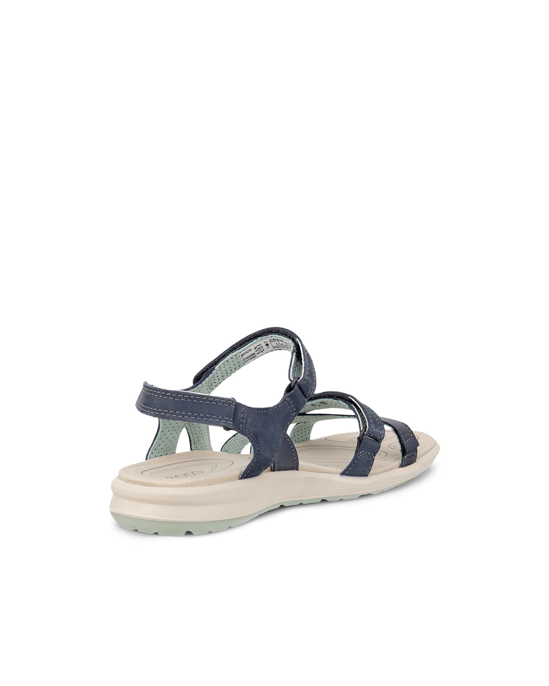 Women's ECCO® Cruise II Nubuck Flat Sandal - Blue - Back