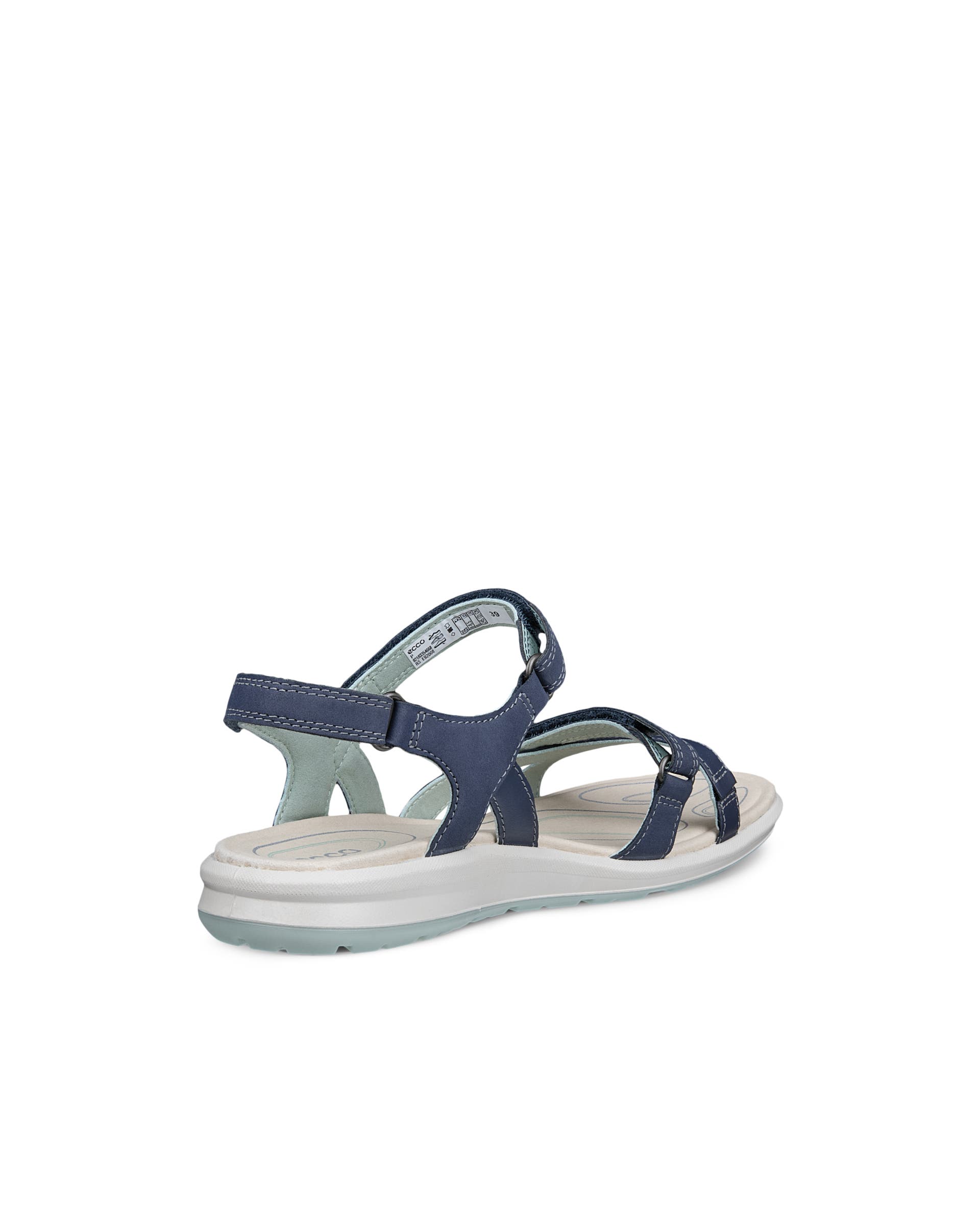 Women's ECCO® Cruise II Nubuck Flat Sandal - Blue - Back