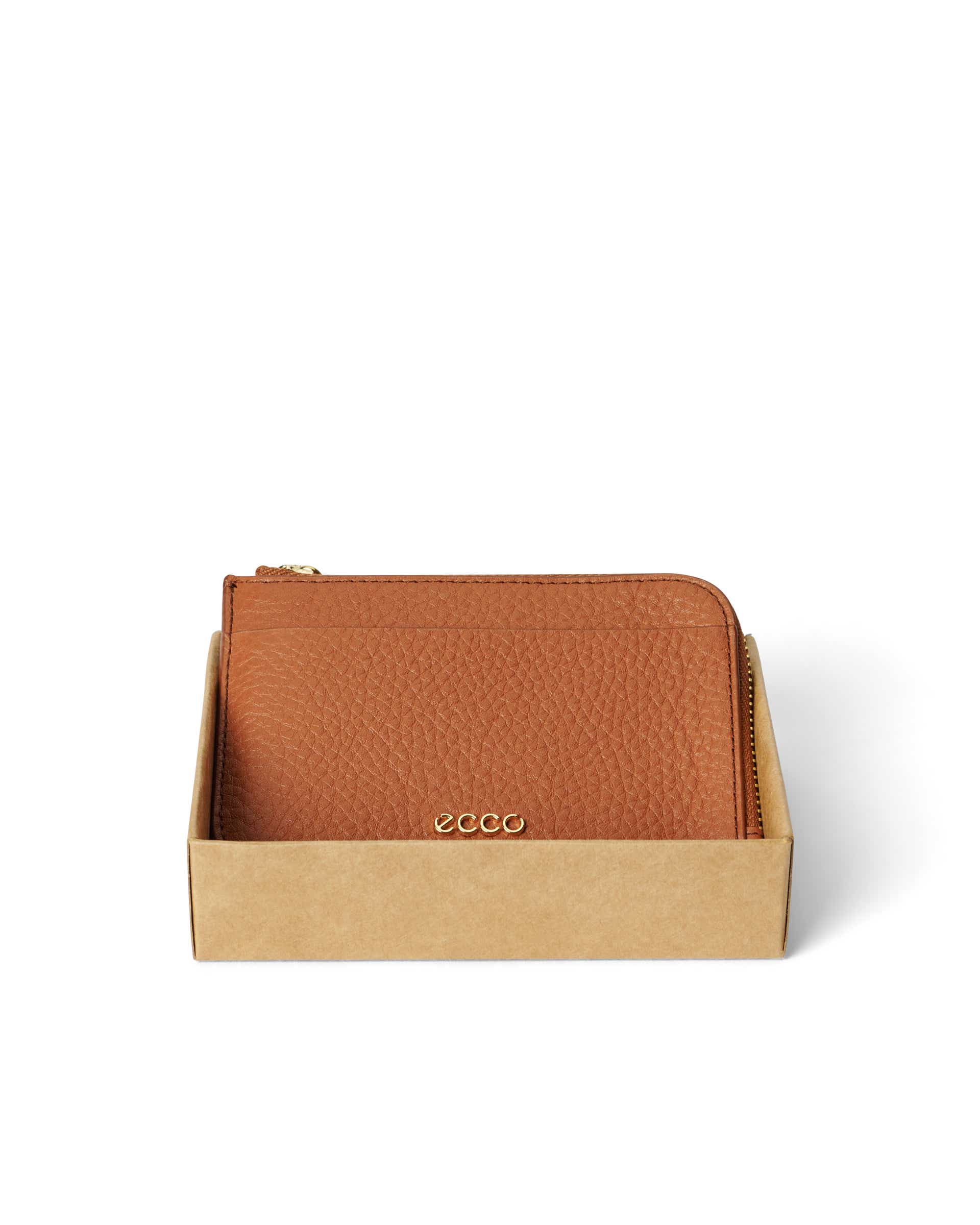 Porta-cartões em pele ECCO® Card Case - Castanho - Detail-1