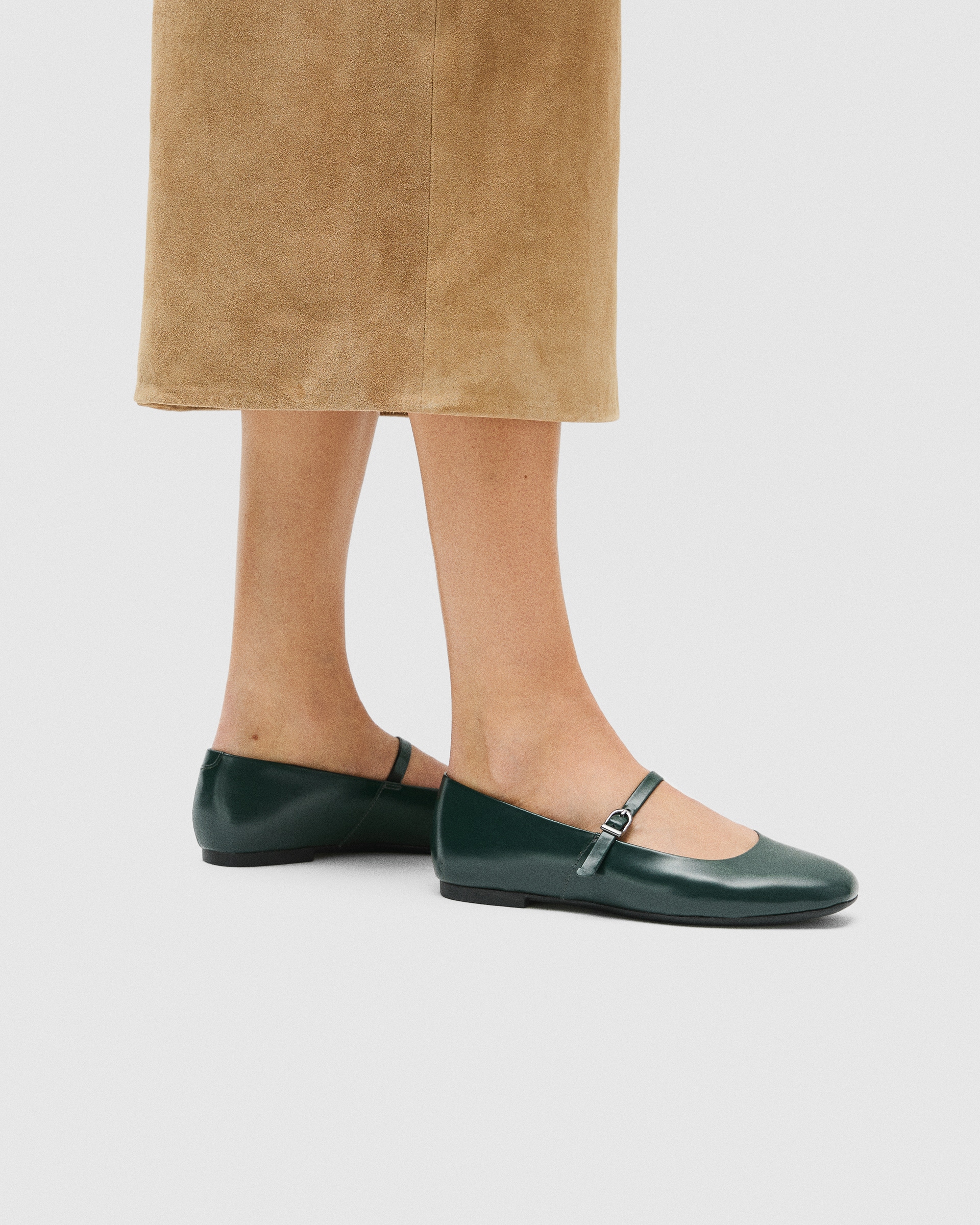 ECCO® MARGOT dames leren ballerina - Groen - Lifestyle image-1