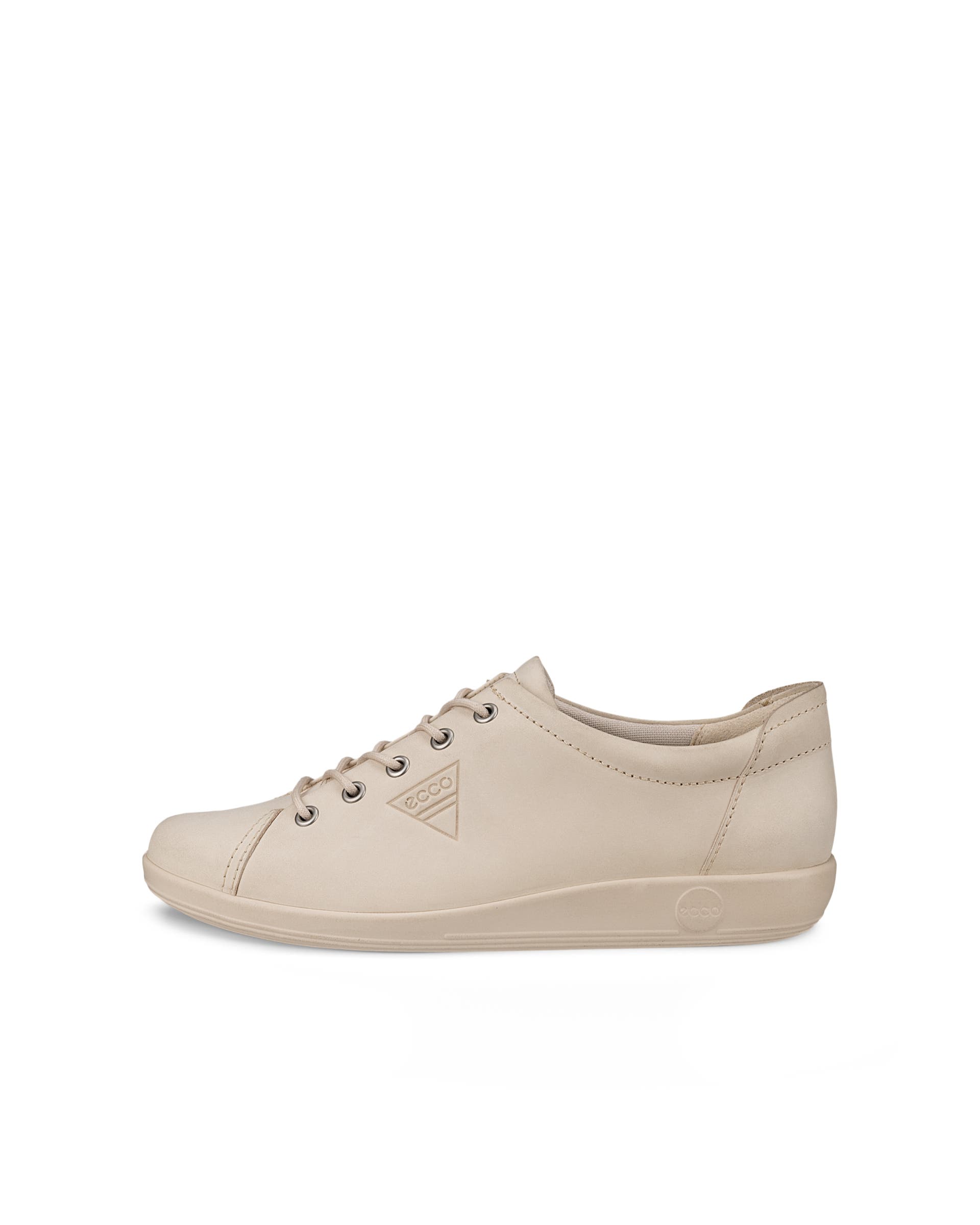 Women's ECCO® Soft 2.0 Nubuck Walking Shoe - Beige - Outside