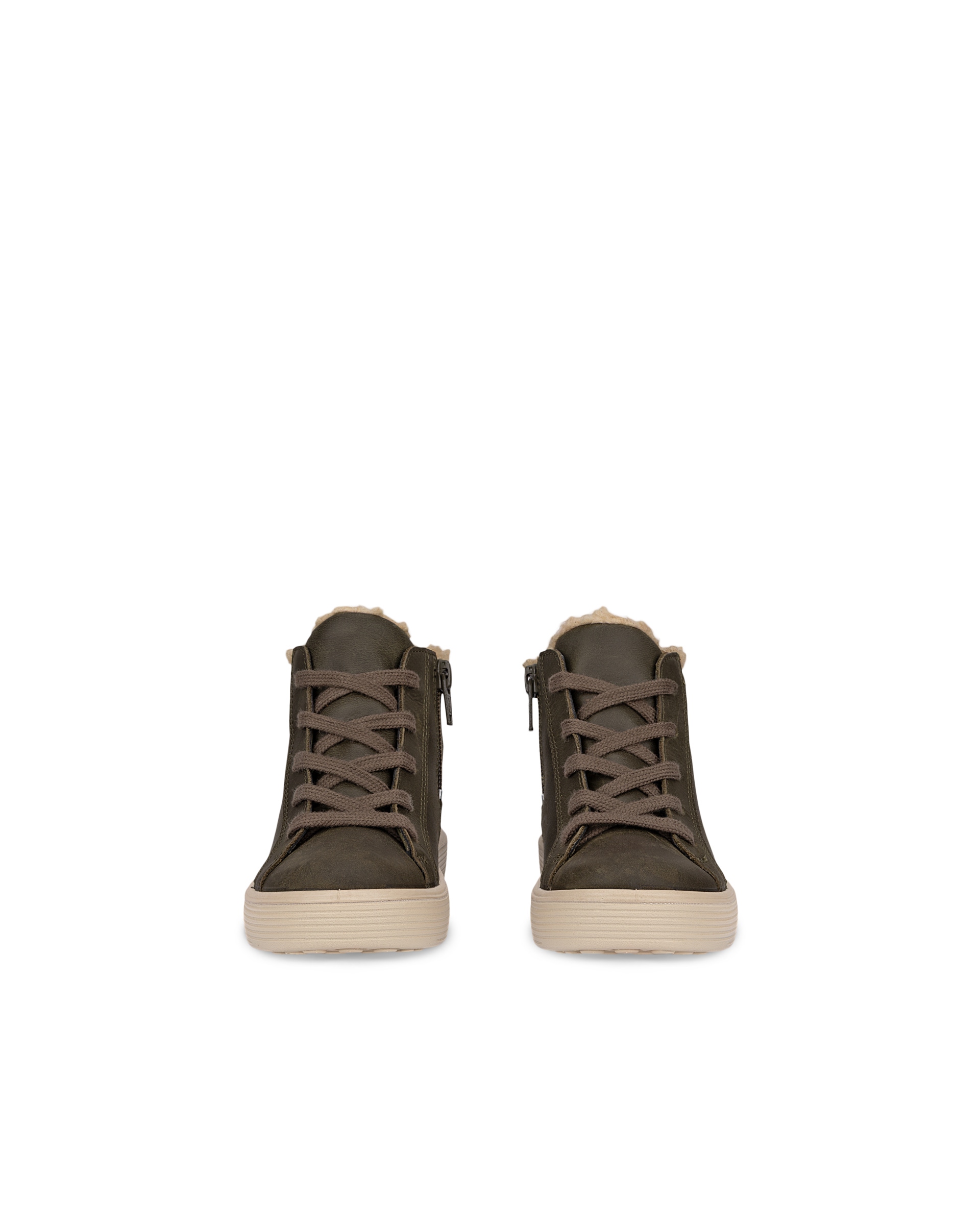 ECCO® SOFT 60 bottines imperméable en nubuck pour enfant - Vert - Front pair