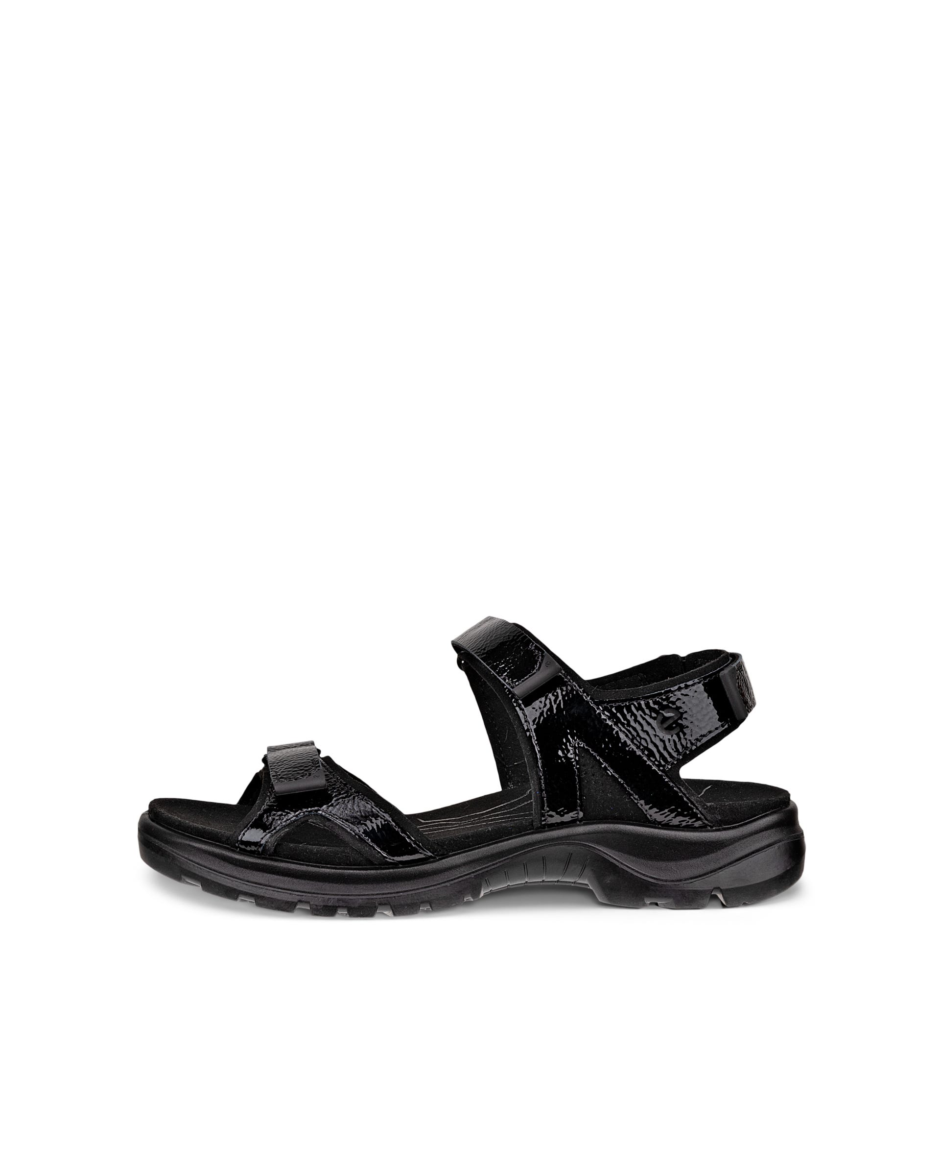 Women's ECCO® Flowt Nubuck Flat Sandal | Black