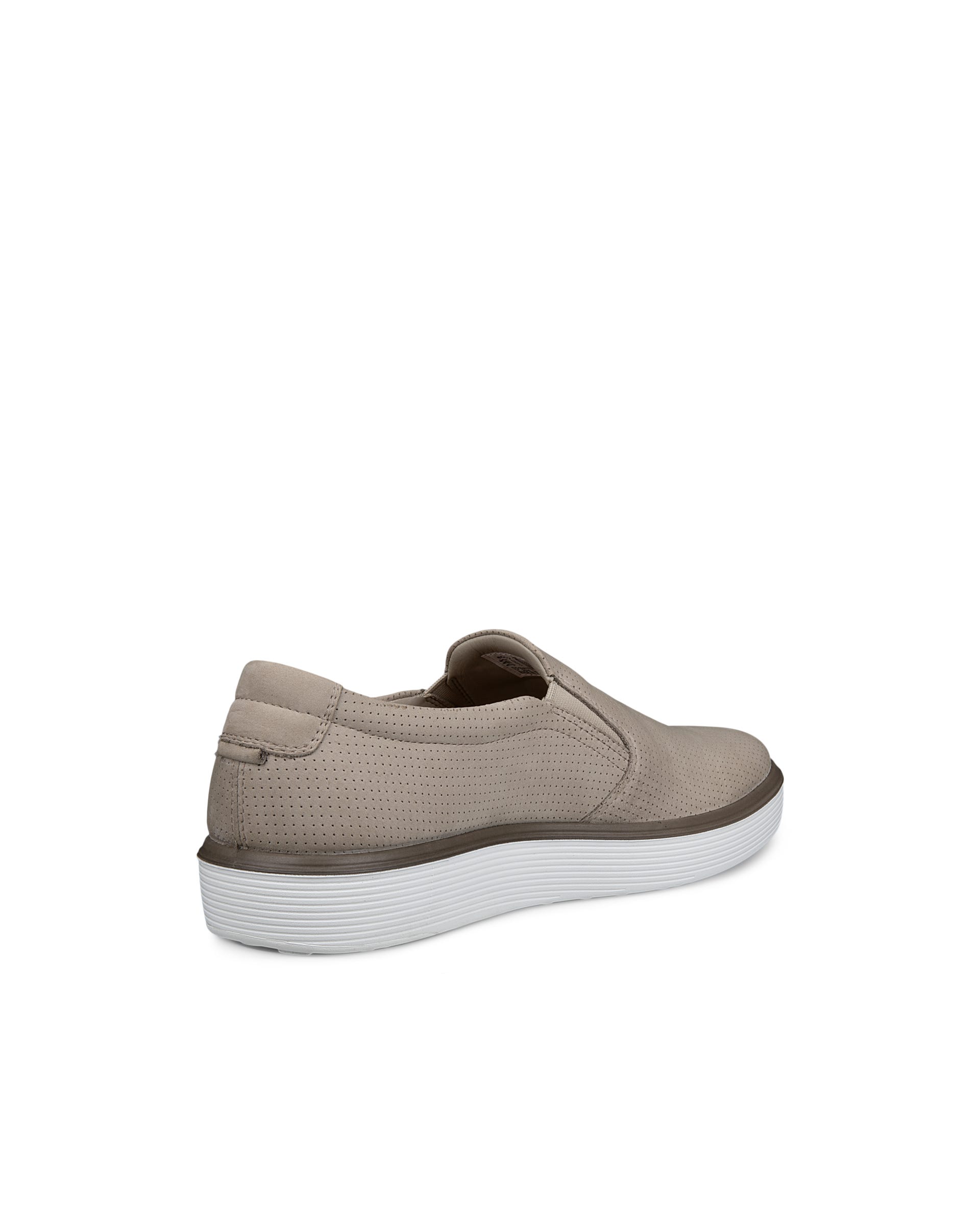 ECCO® SOFT 60 chaussures sans lacet en nubuck pour homme - Gris - Back