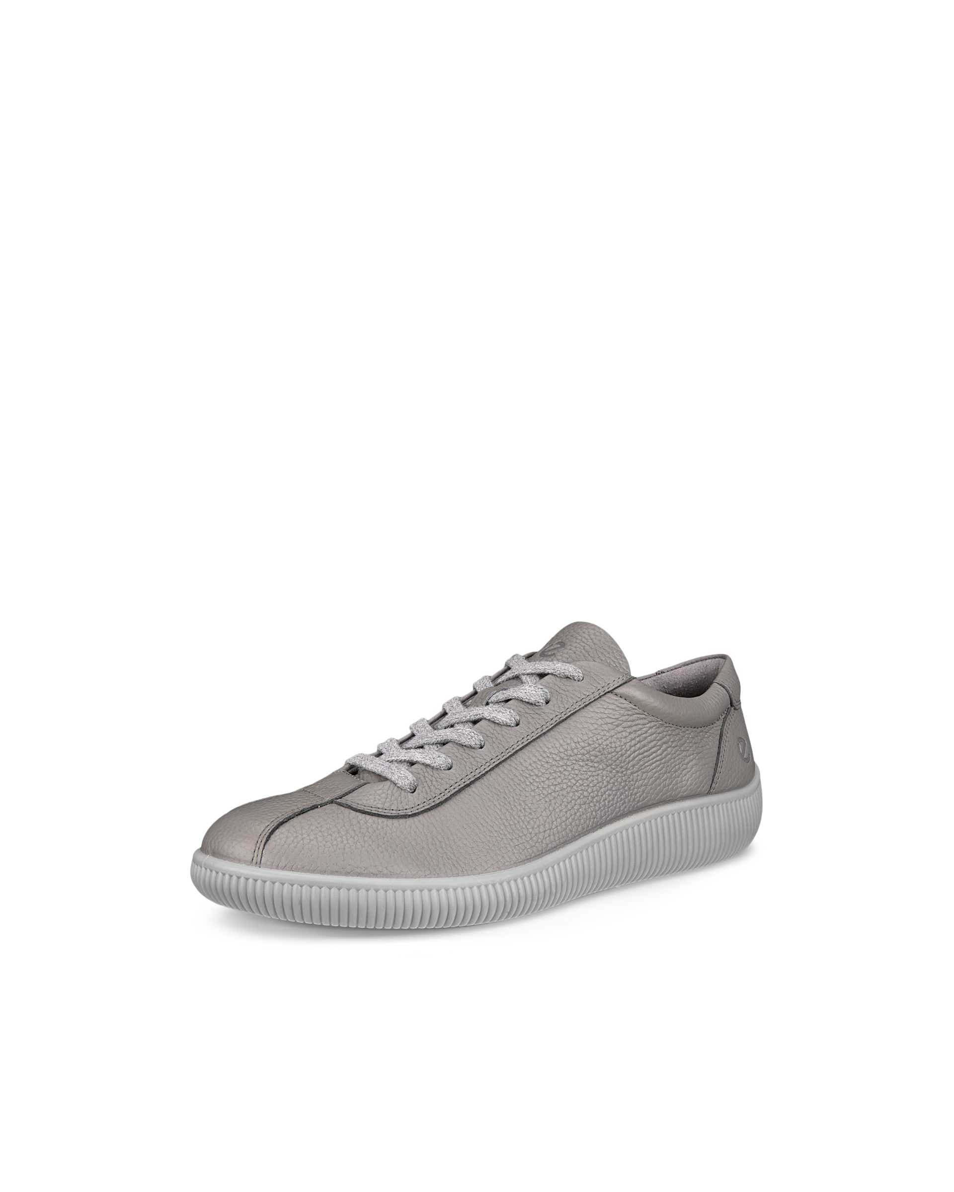 ECCO® Soft Zero Heren leren sneaker - Grijs - Main