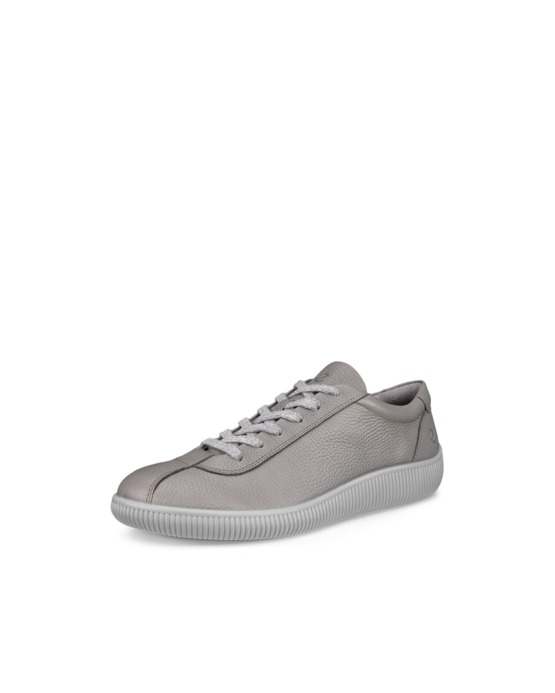 Men's ECCO® Soft Zero Leather Sneaker - Grey - Main