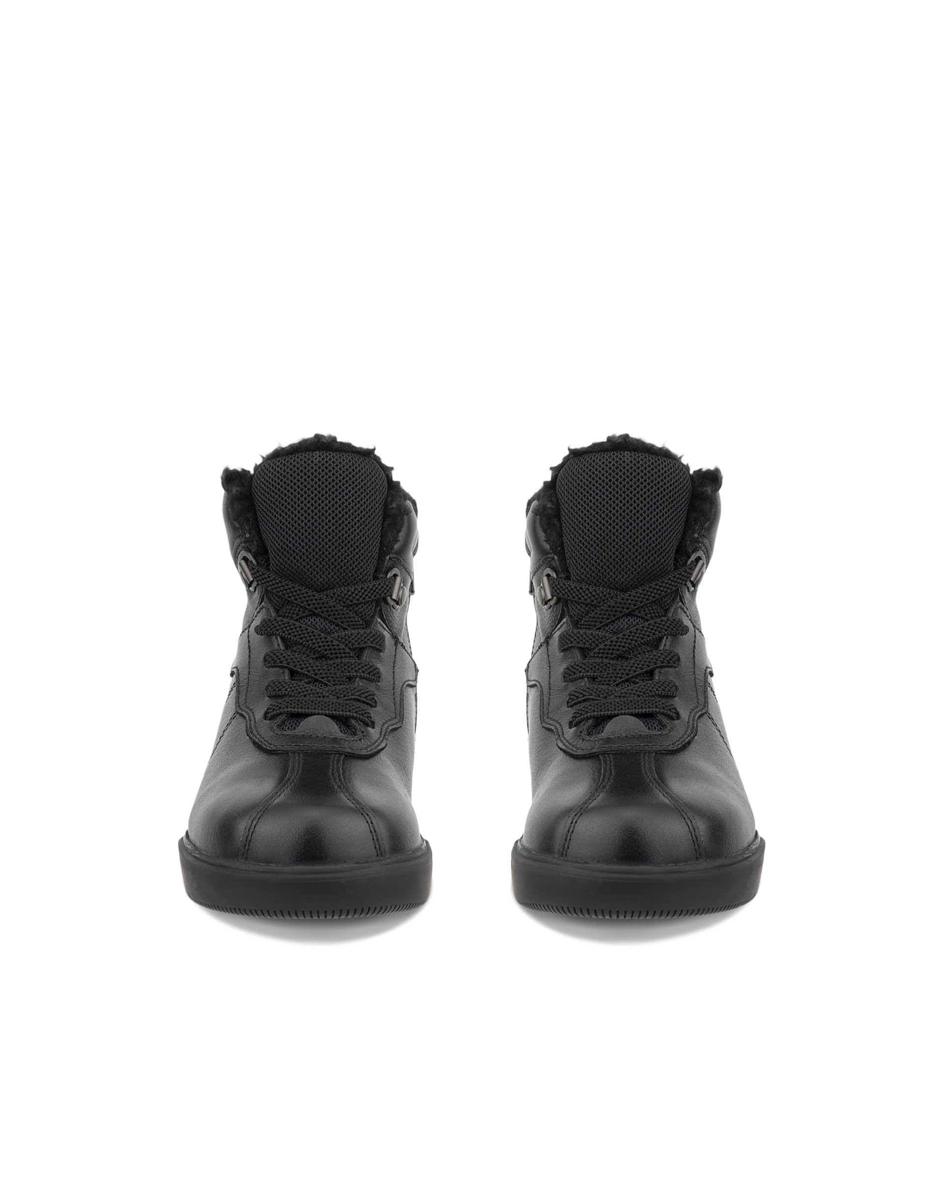Ténis bota couro criança ECCO® STREET COURT K - Preto - Front pair