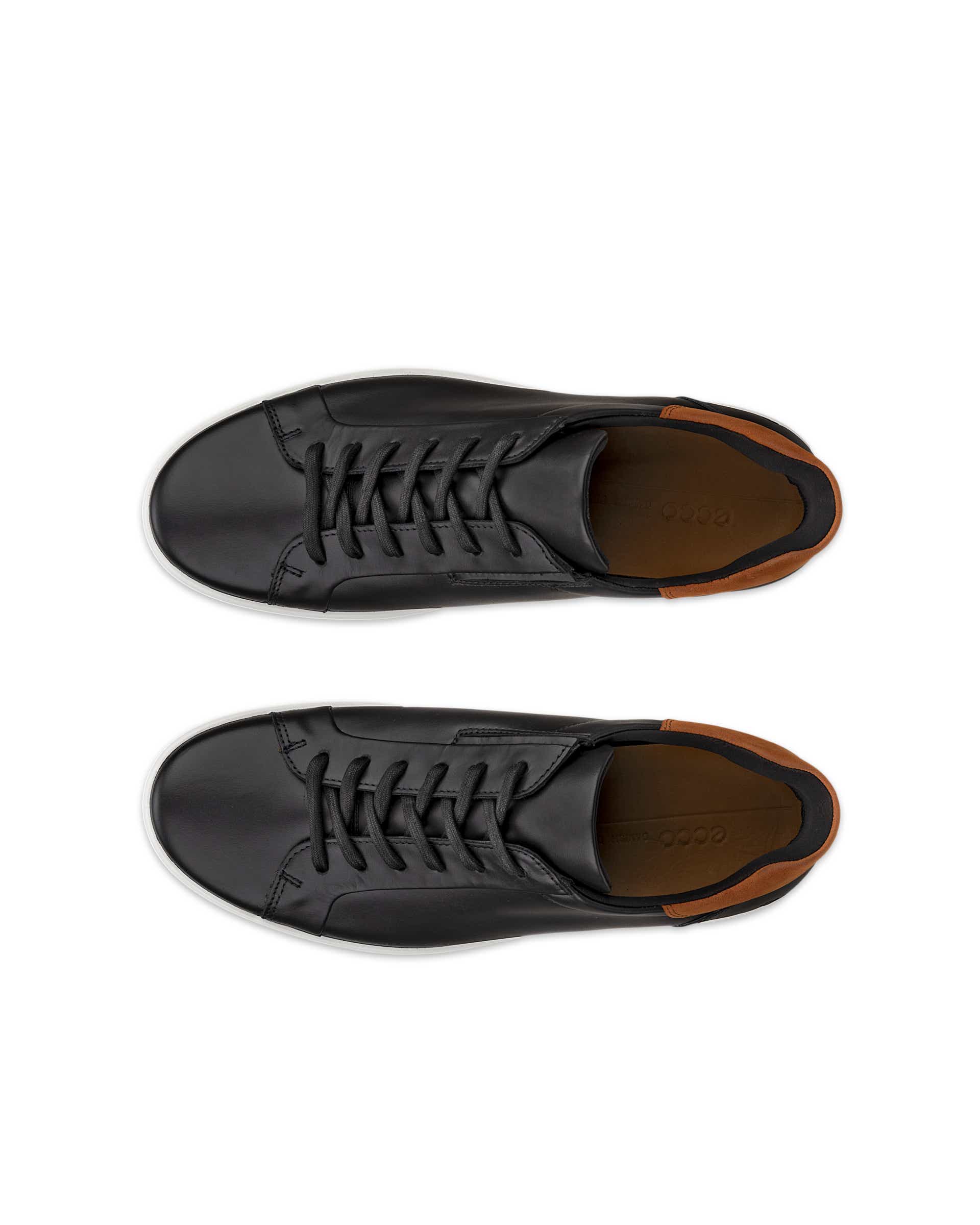 Pánské kožené tenisky ECCO® Soft 7 - Černá - Top left pair