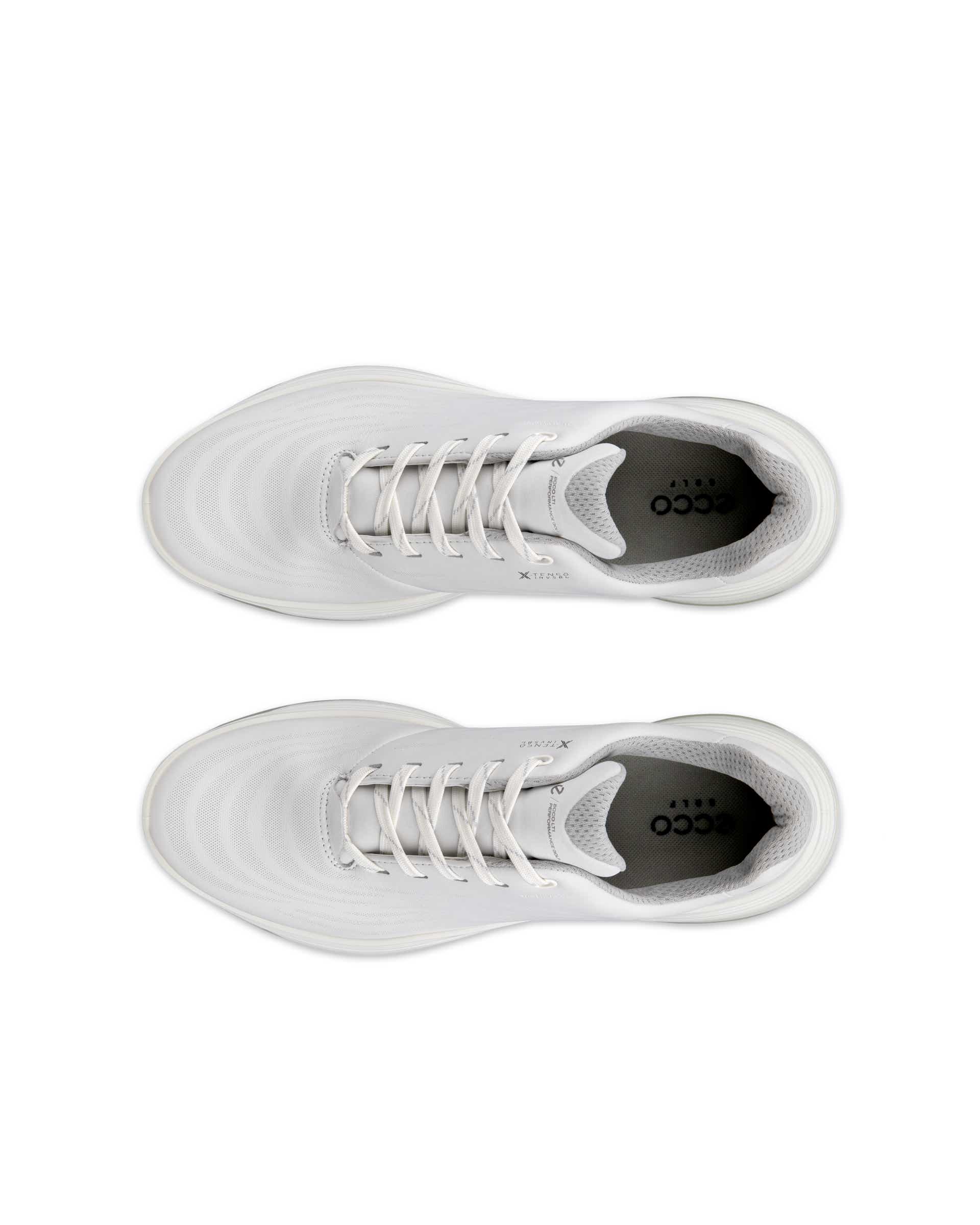 Women's ECCO® Golf LT1 Hybrid Leather Waterproof Shoe - White - Top left pair