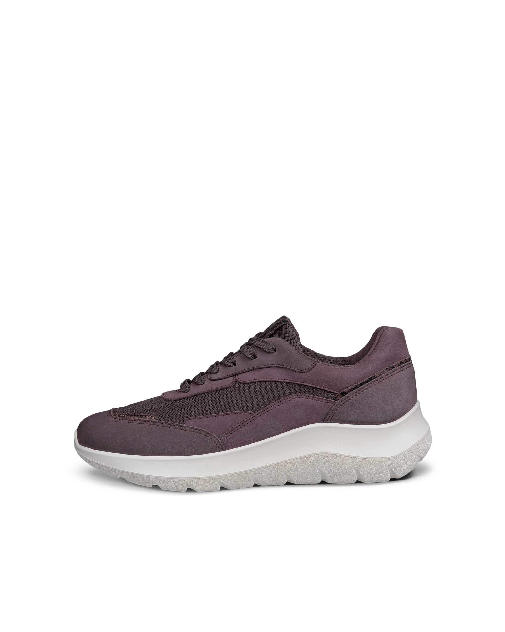 Women's ECCO® VALERIE Nubuck Trainer - Purple - Outside