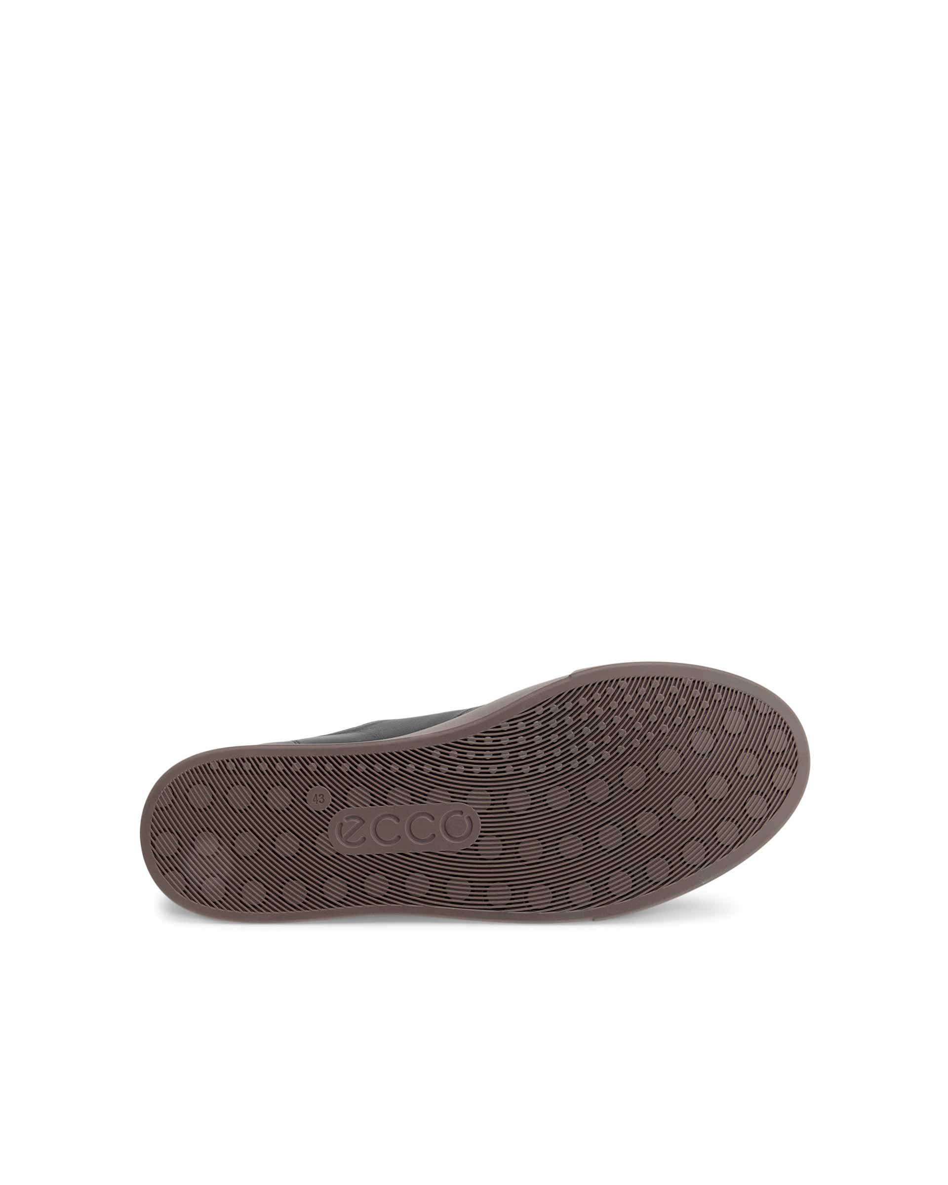 Men's ECCO® SOFT 10 Leather Trainer - Black - Sole