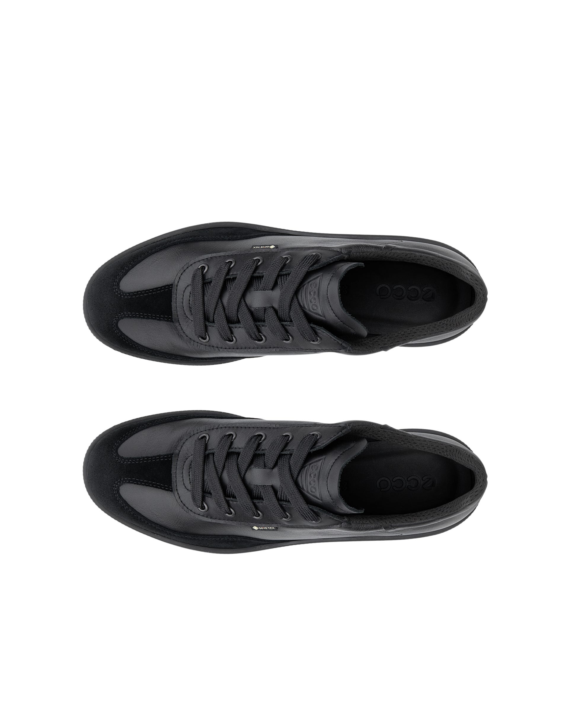 ECCO® SOFT 11 Gore-Tex sneakers i læder til damer - Sort - Top left pair
