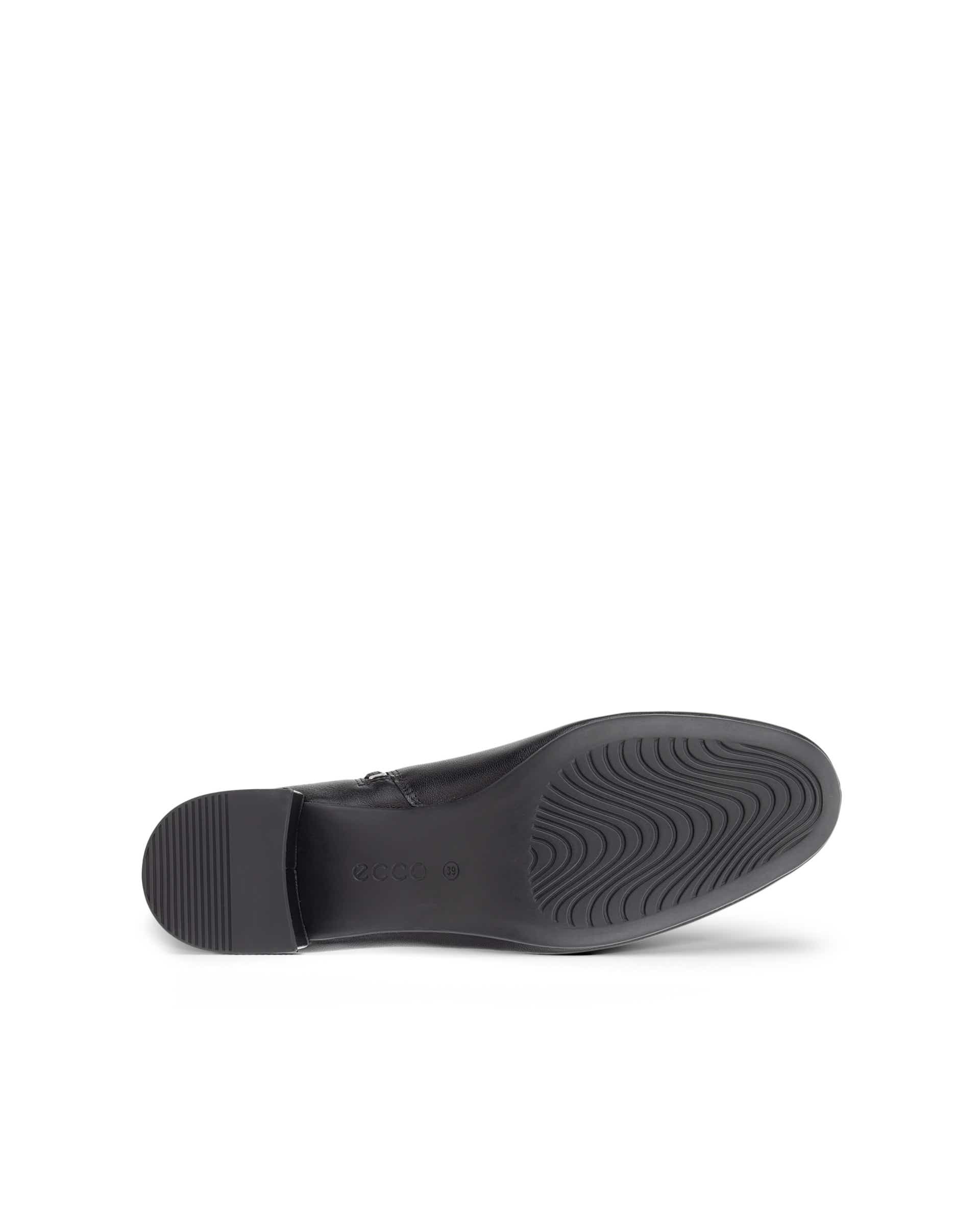 ECCO® LIVA 35 Damen Lederstiefelette mit Absatz - Schwarz - Sole