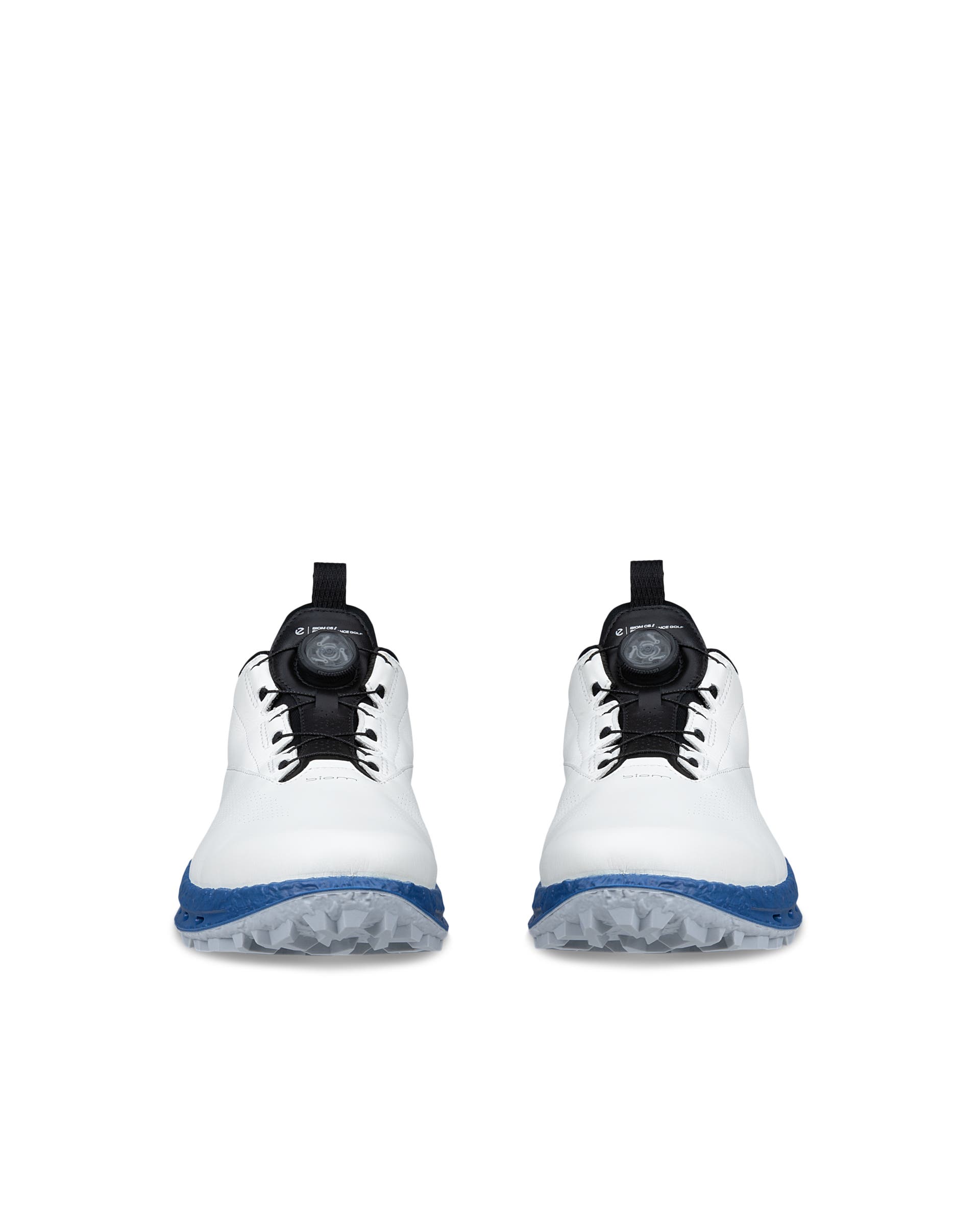 Men's ECCO® Golf Biom C5 Leather Gore-Tex Golf Shoe - White - Front pair