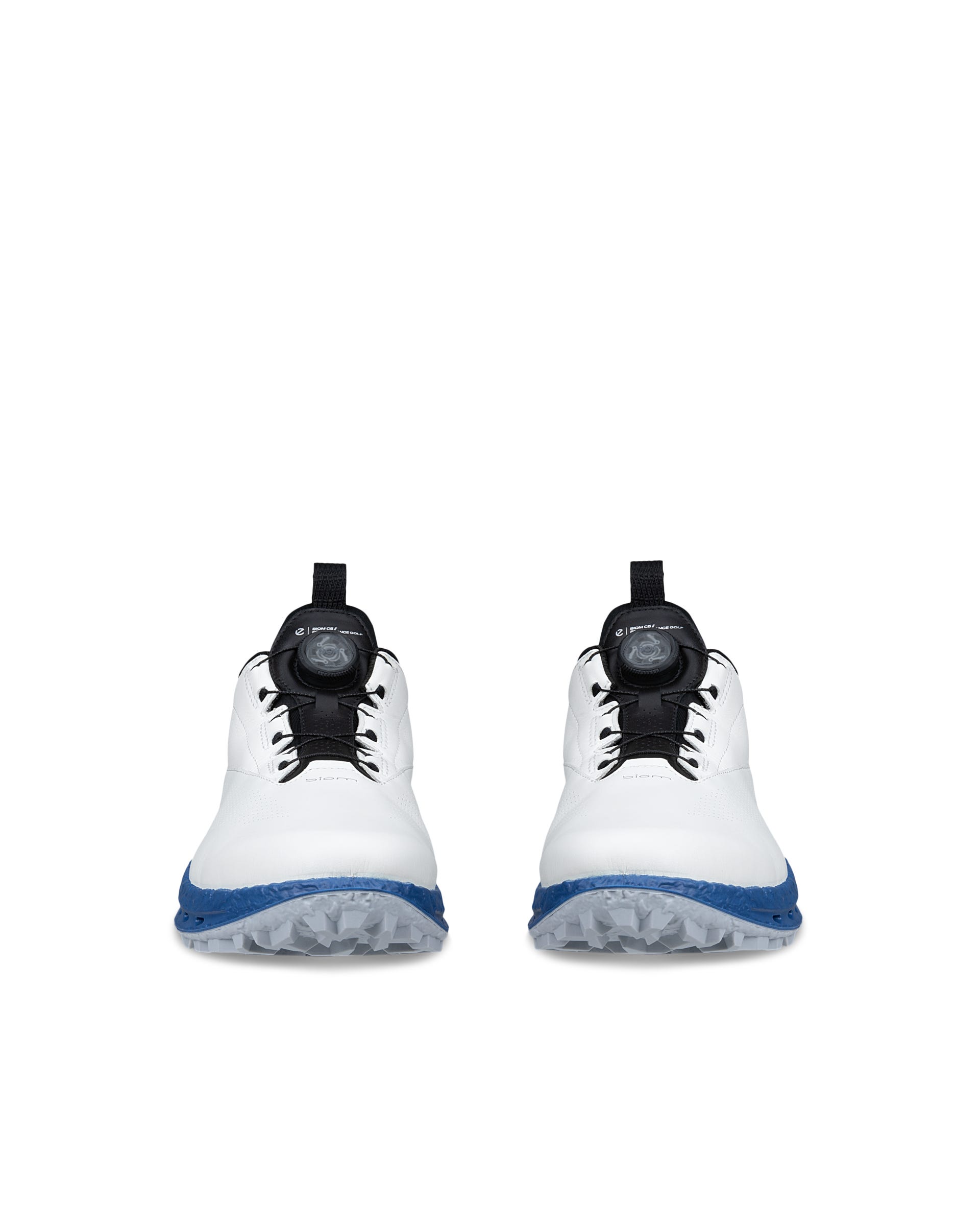 Men's ECCO® Golf Biom C5 Leather Gore-Tex Golf Shoe - White - Front pair