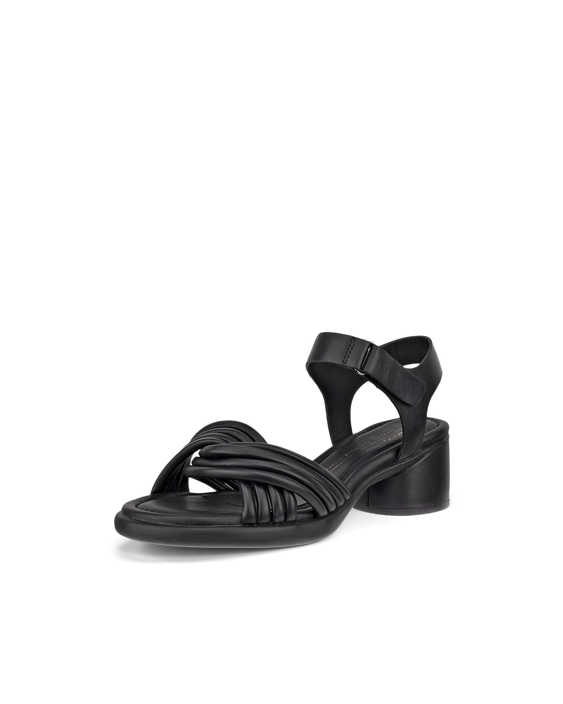 Women's ECCO® Sculpted Lx 35 Leather Heeled Sandal - Black - Main