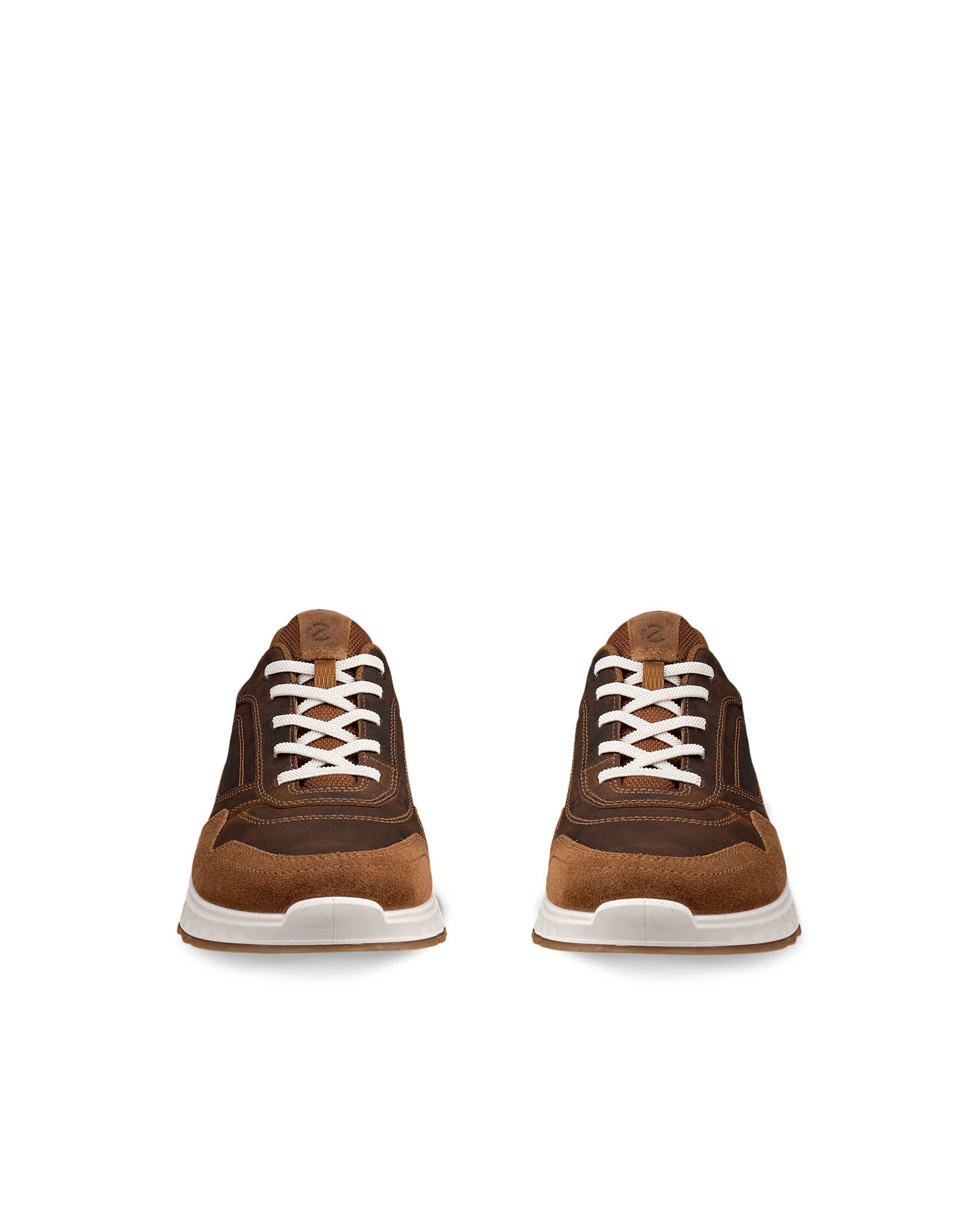 ECCO® EXOSTRIDE Herren Sneaker aus Nubukleder - Braun - Front pair