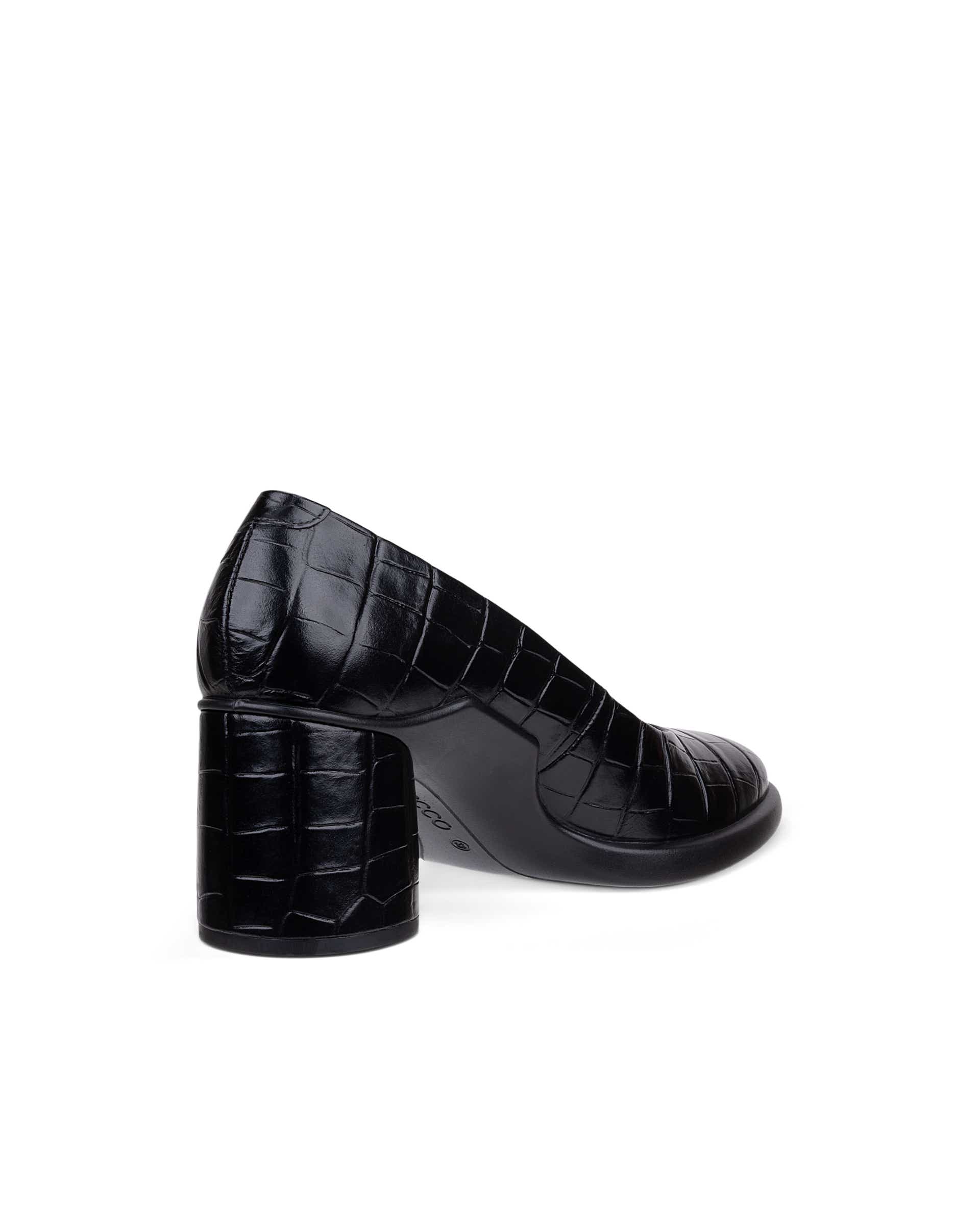 Dámské kožené lodičky na blokovém podpatku ECCO® SCULPTED LX 55 - Černá - Back