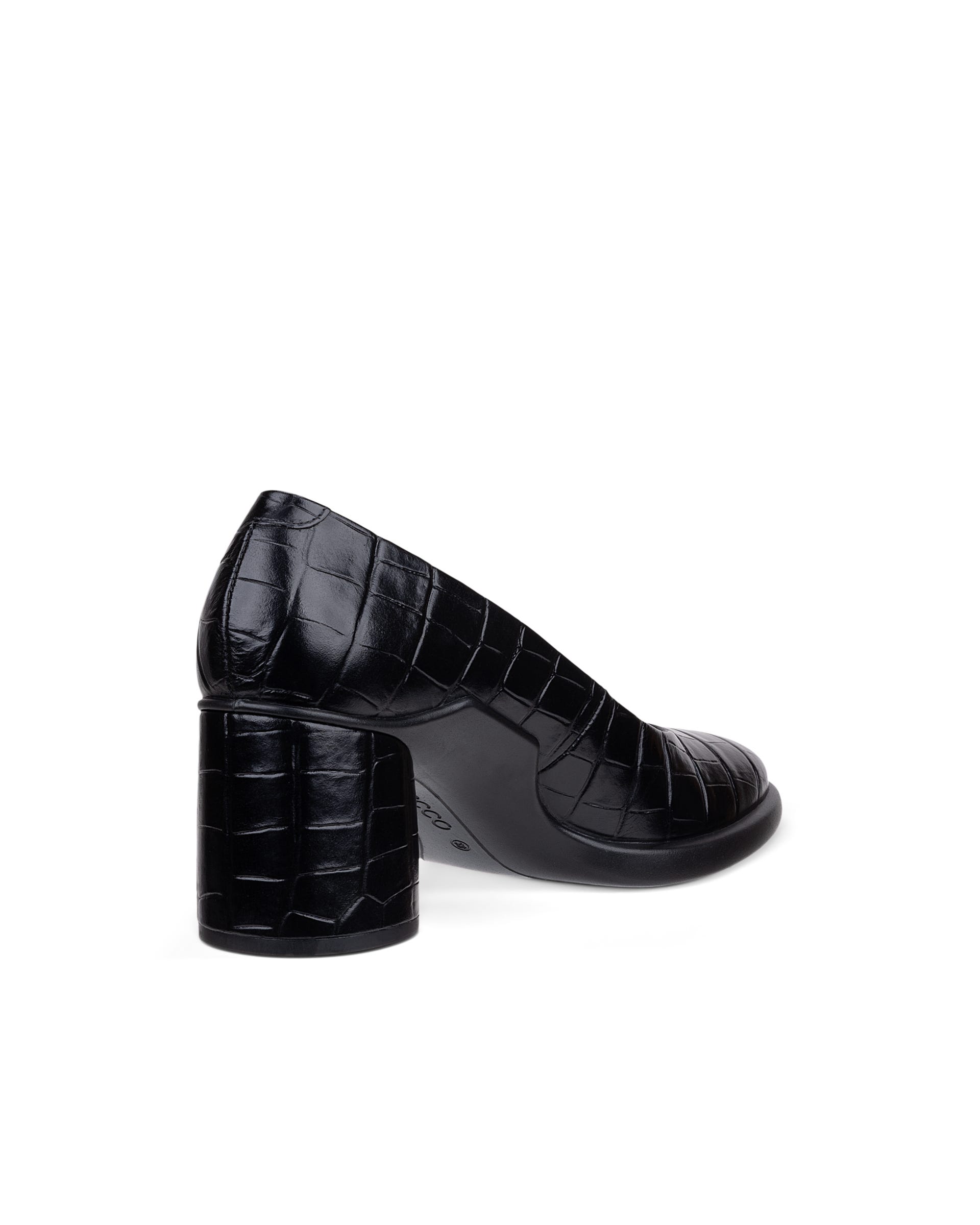 Dámské kožené lodičky na blokovém podpatku ECCO® SCULPTED LX 55 - Černá - Back