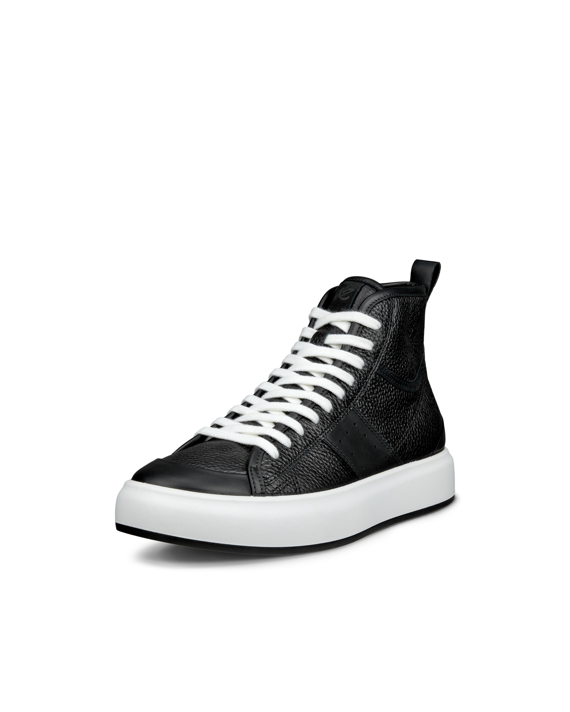 ECCO® Street Ace Dames hoge leren sneaker - Zwart - Main