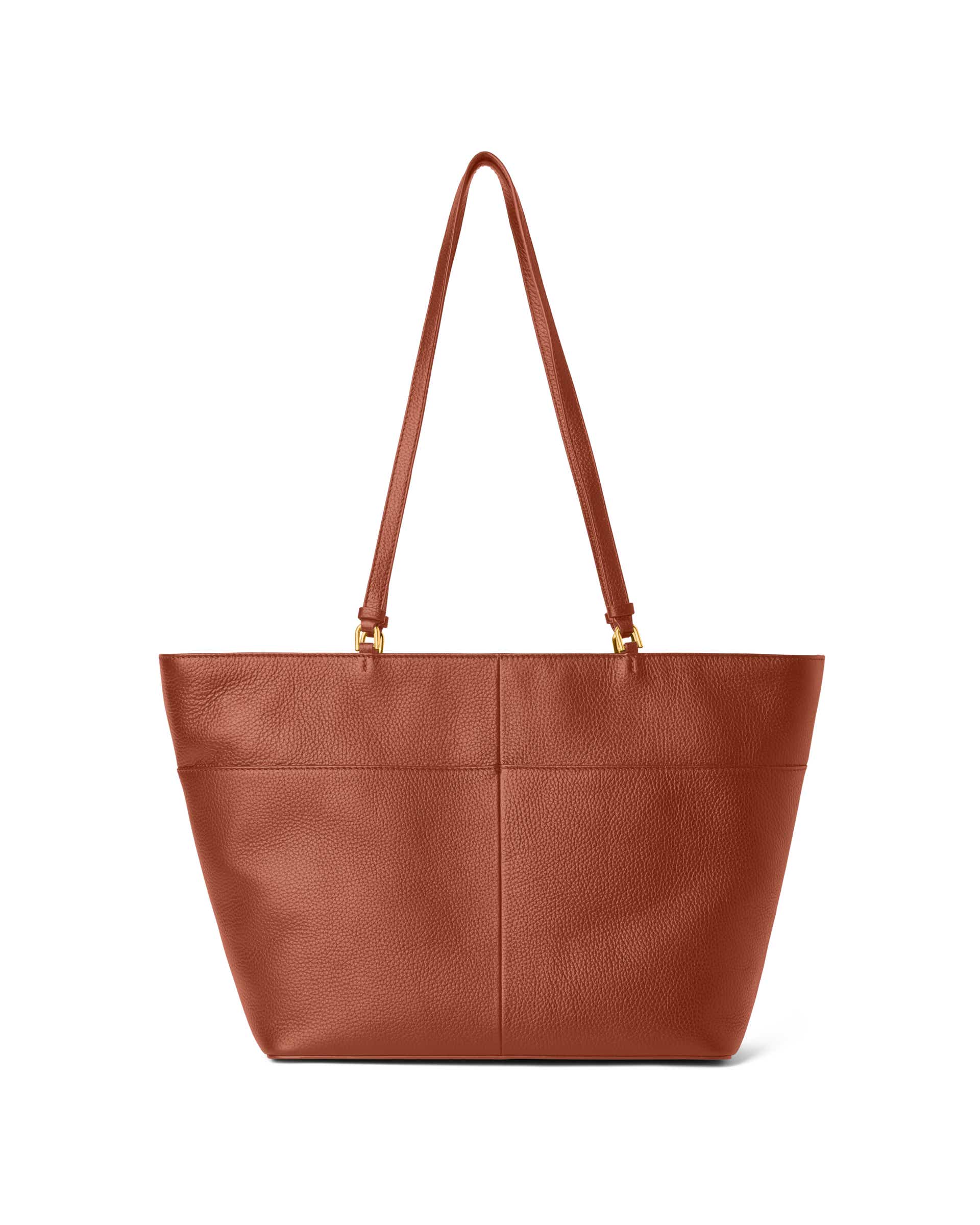ECCO® ESSENTIAL TOTE EW dame tote bag skinn - Brun - Back