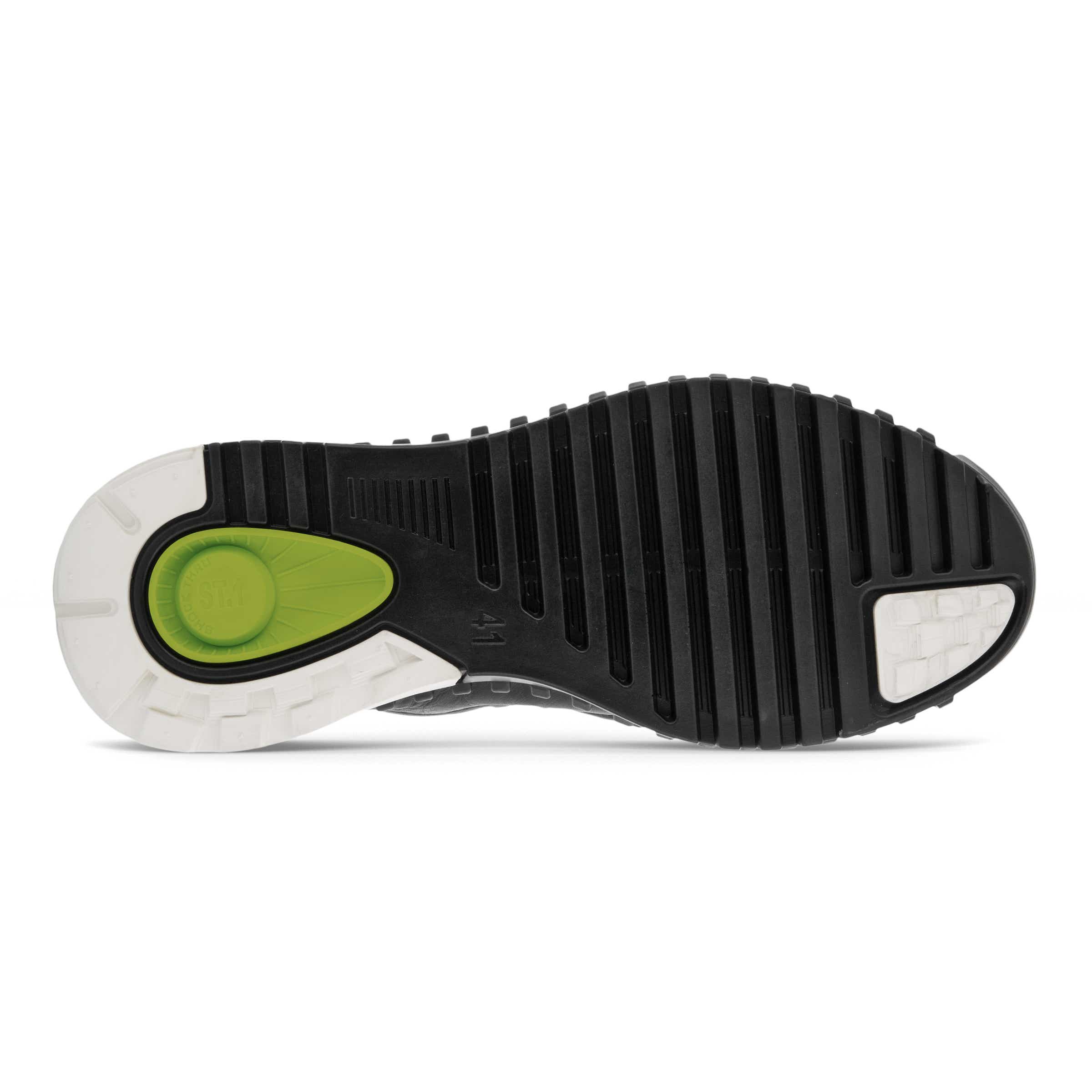 Men's ECCO® Zipflex Leather Sneaker - Black - Sole