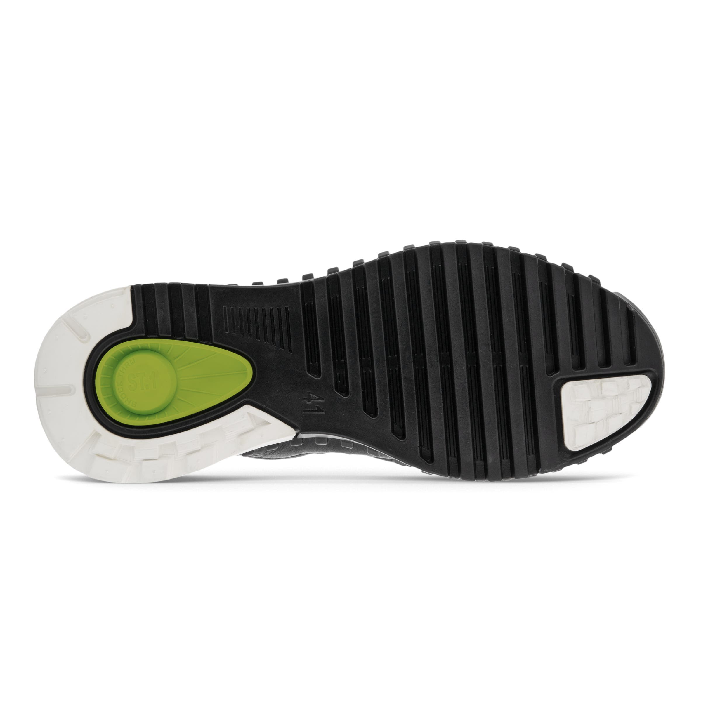 Men's ECCO® Zipflex Leather Sneaker - Black - Sole