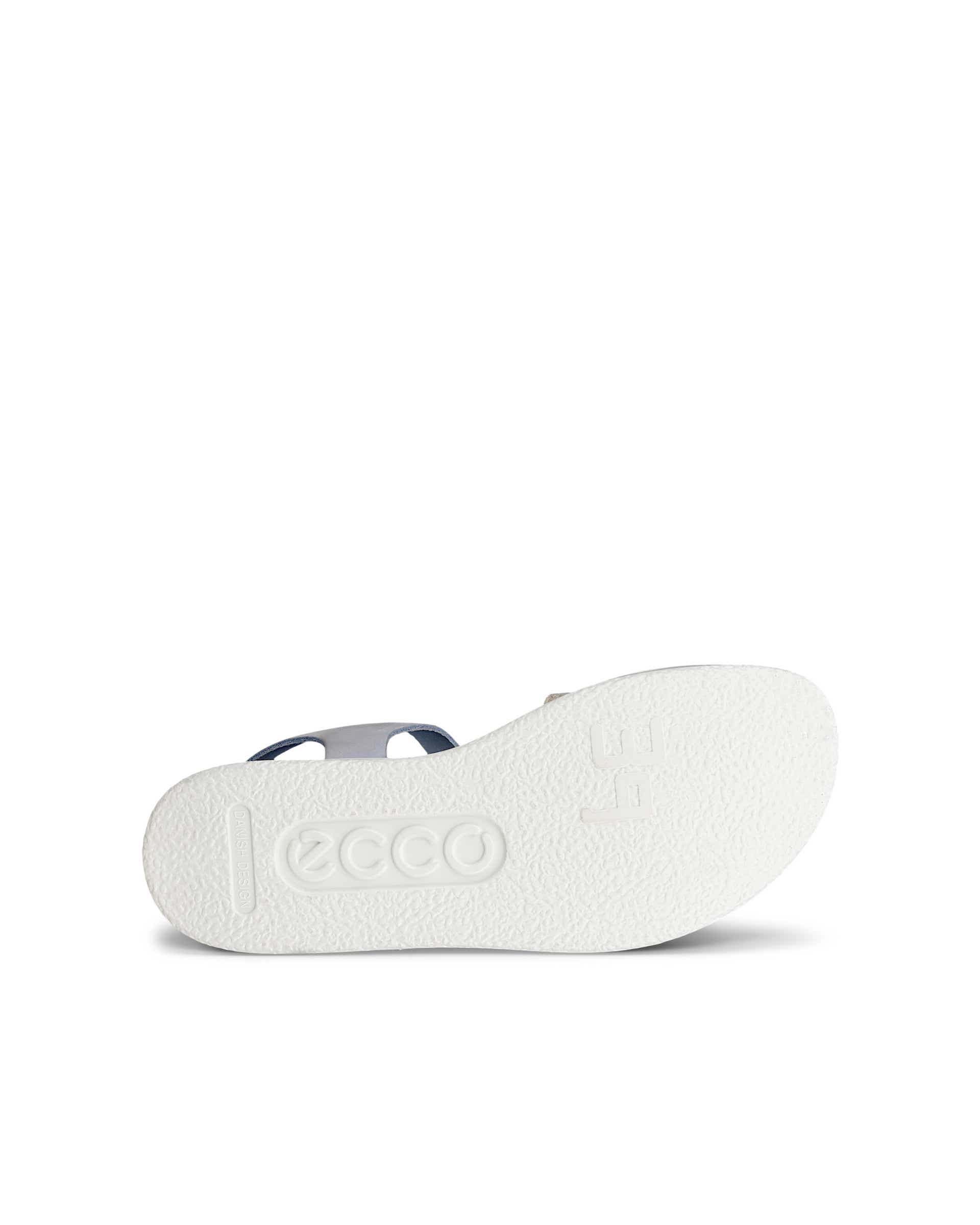 Women's ECCO® Flowt Nubuck Wedge Sandal - Blue - Sole