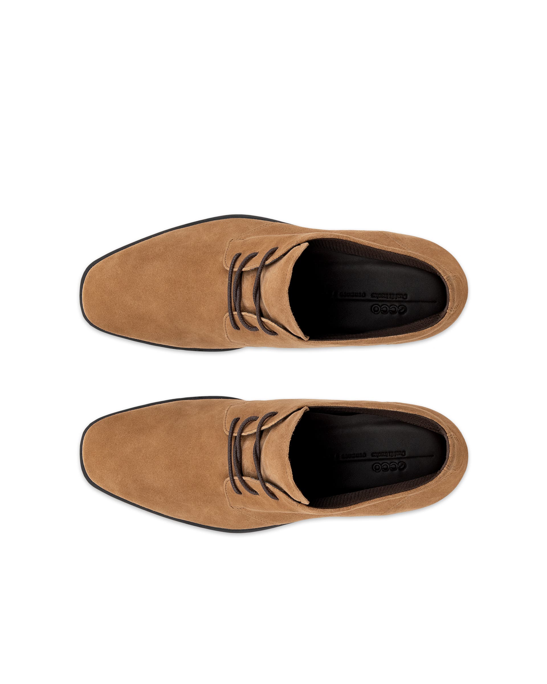 Men's ECCO® Metropole Milan Suede Chukka Boot - Brown - Top left pair