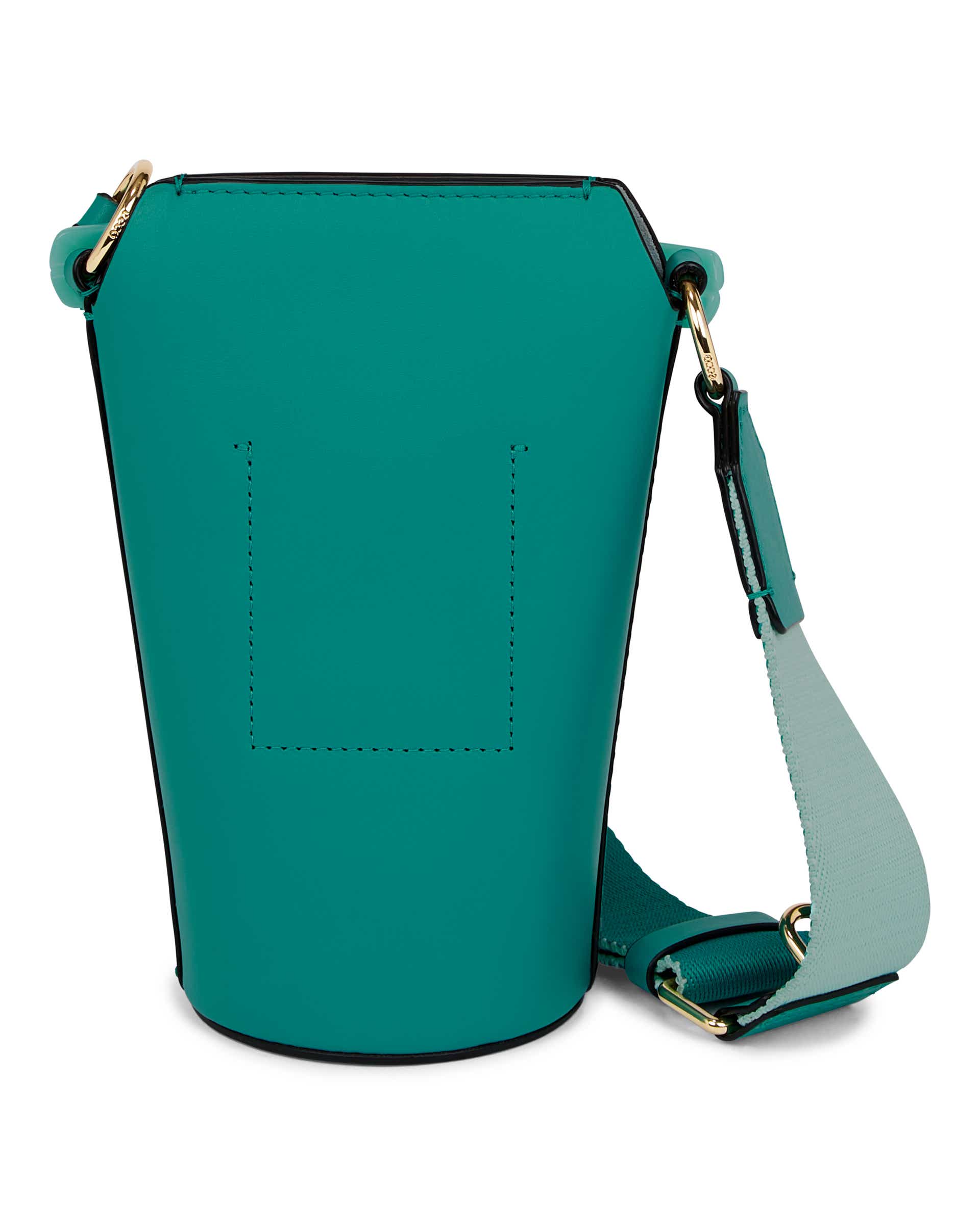 ECCO® Pot Chain Leather Crossbody Bag - Green - Back