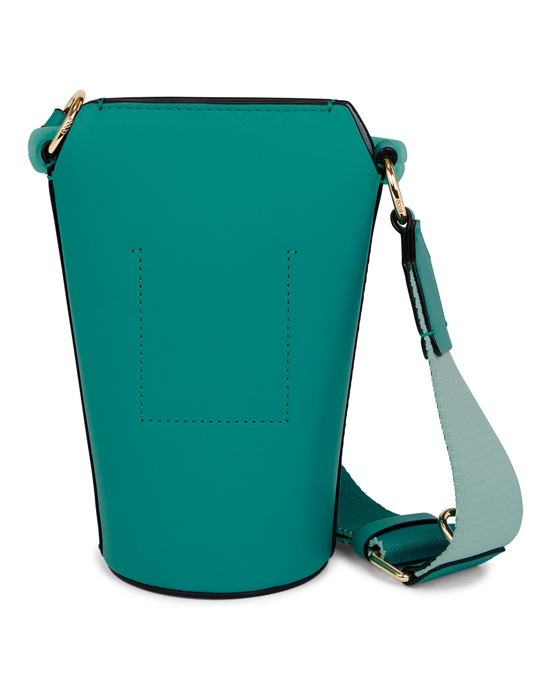 ECCO® Pot Chain Leather Crossbody Bag - Green - Back