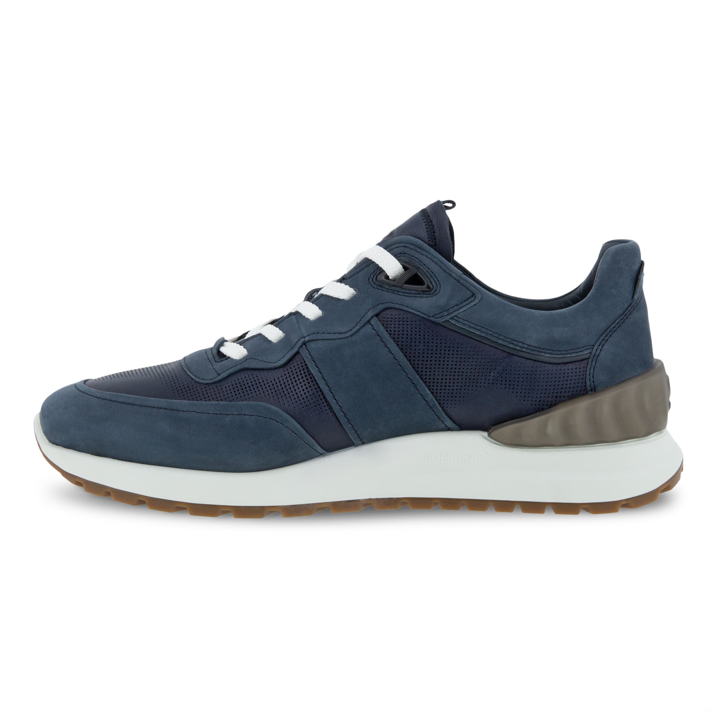 Men's ECCO® Astir Leather Sneaker - Blue - Inside