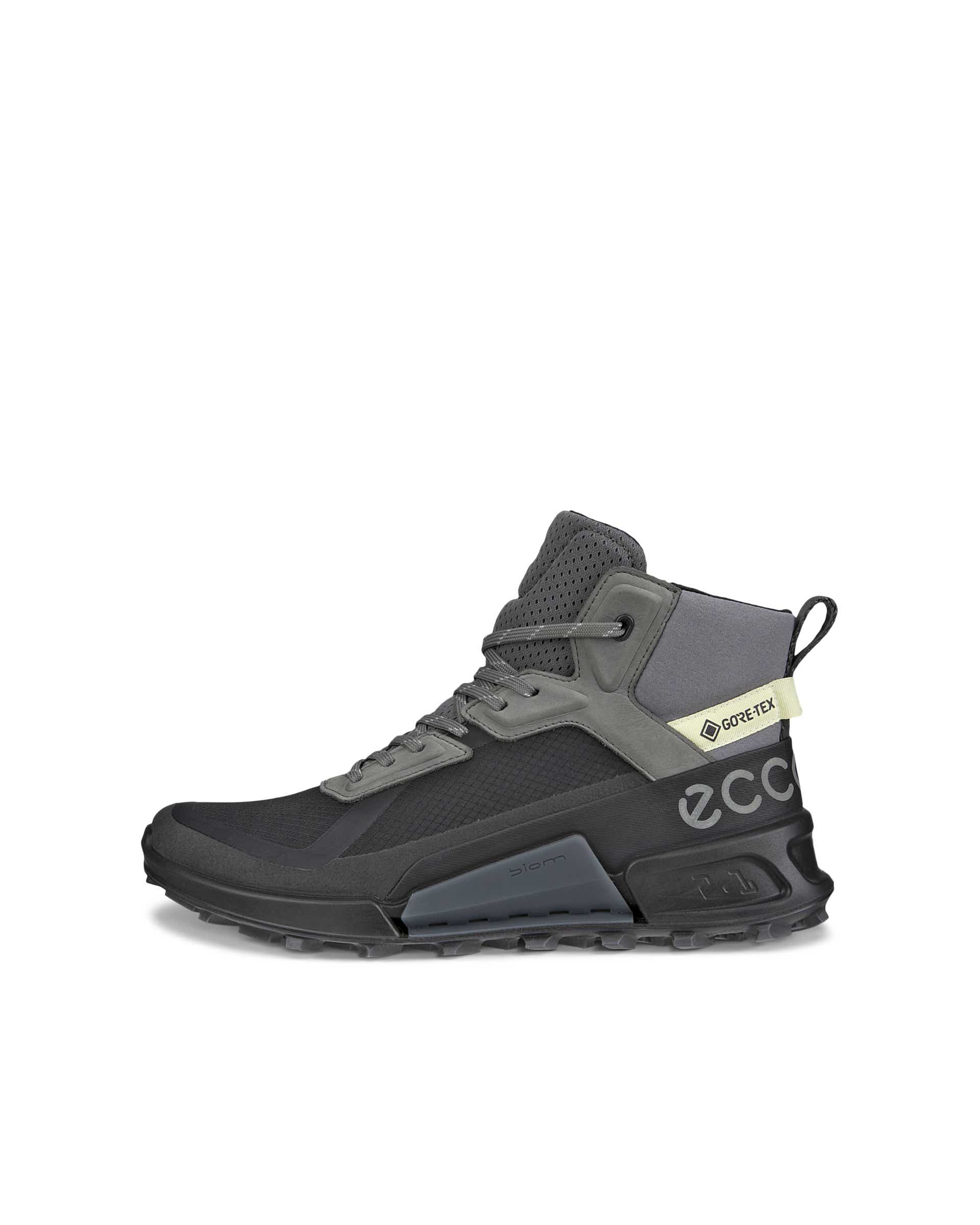 Women's ECCO® Biom 2.1 X Mountain Textile Gore-Tex High-Top Hiking Sneaker - Black - Outside