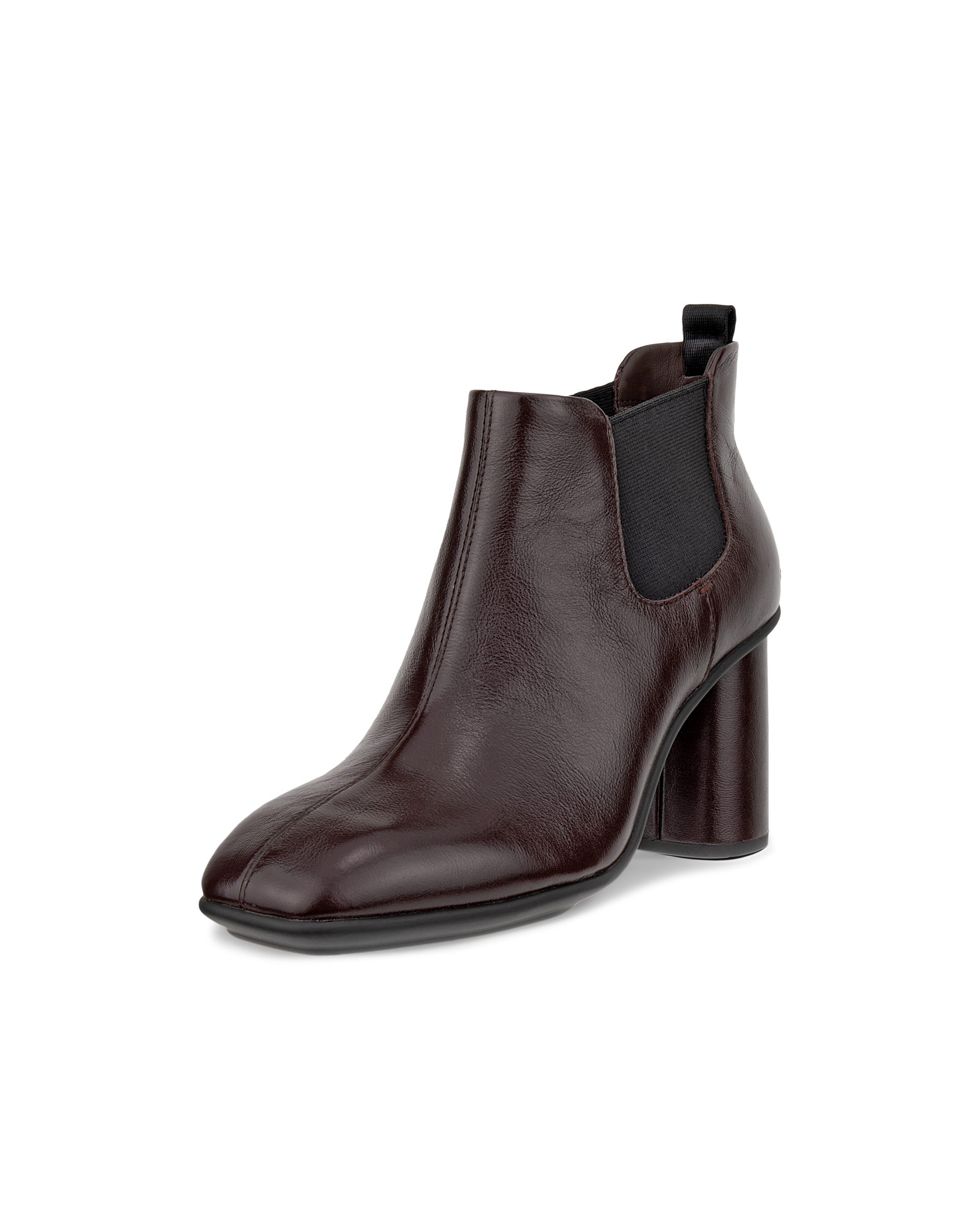 Women's ECCO® Sculpted Alba 65 Leather Chelsea Heel Boot - Brown - Main