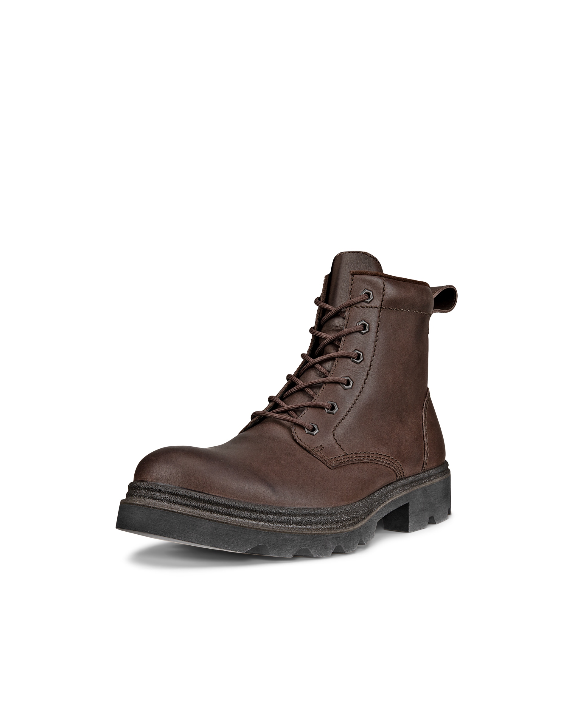Botas de piel con cordones ECCO® Grainer para hombre - Marrón - Main