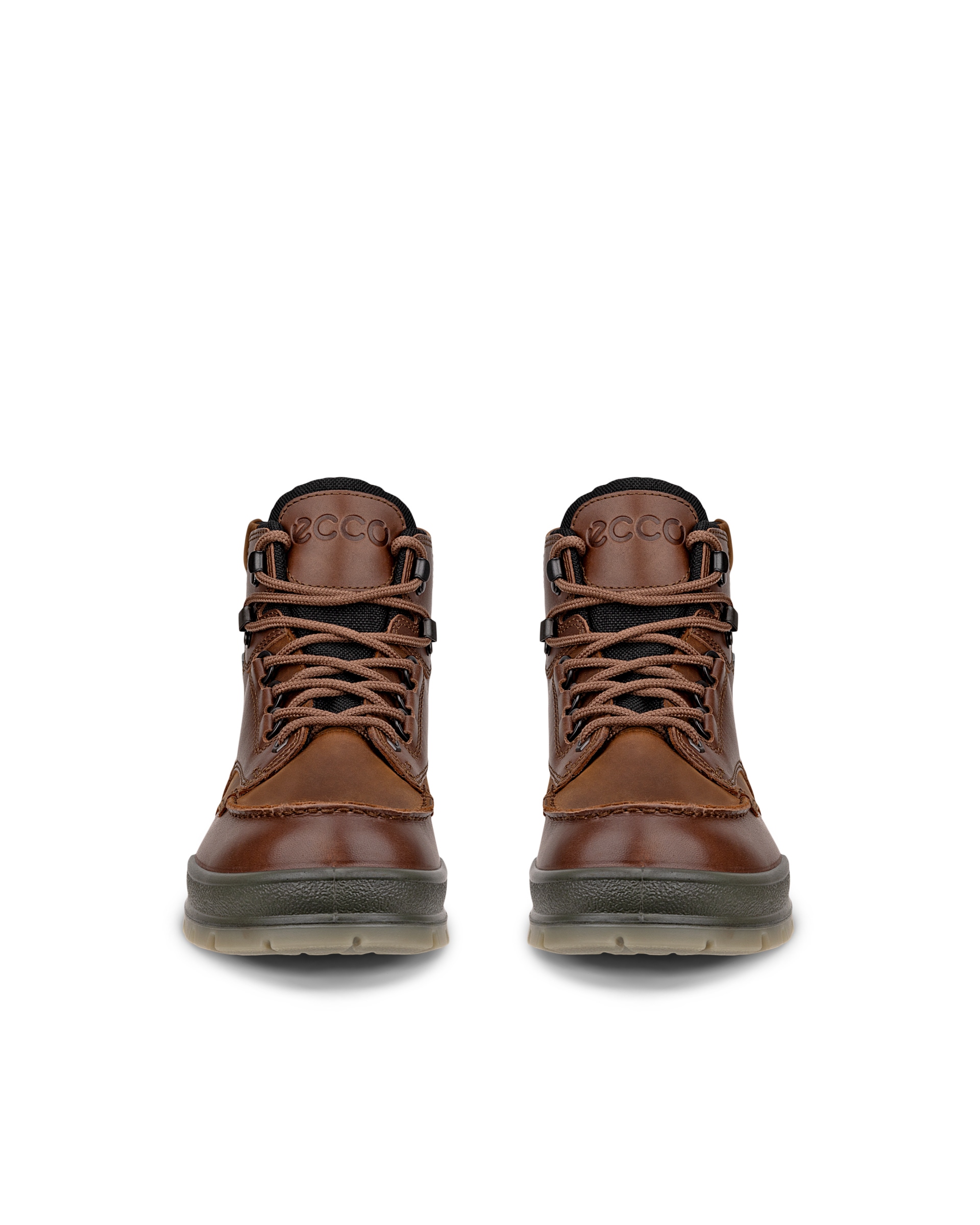 ECCO® TRACK 25 chaussures de plein air mi-hautes en cuir Gore-Tex pour homme - Brun - Front pair