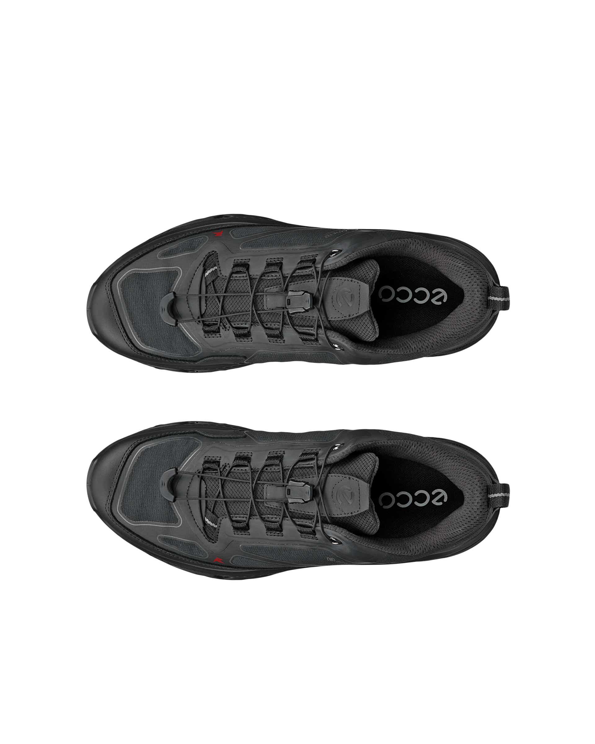 Men's ECCO® RECEPTOR XP Textile Gore-Tex Outdoor Trainer - Black - Top left pair