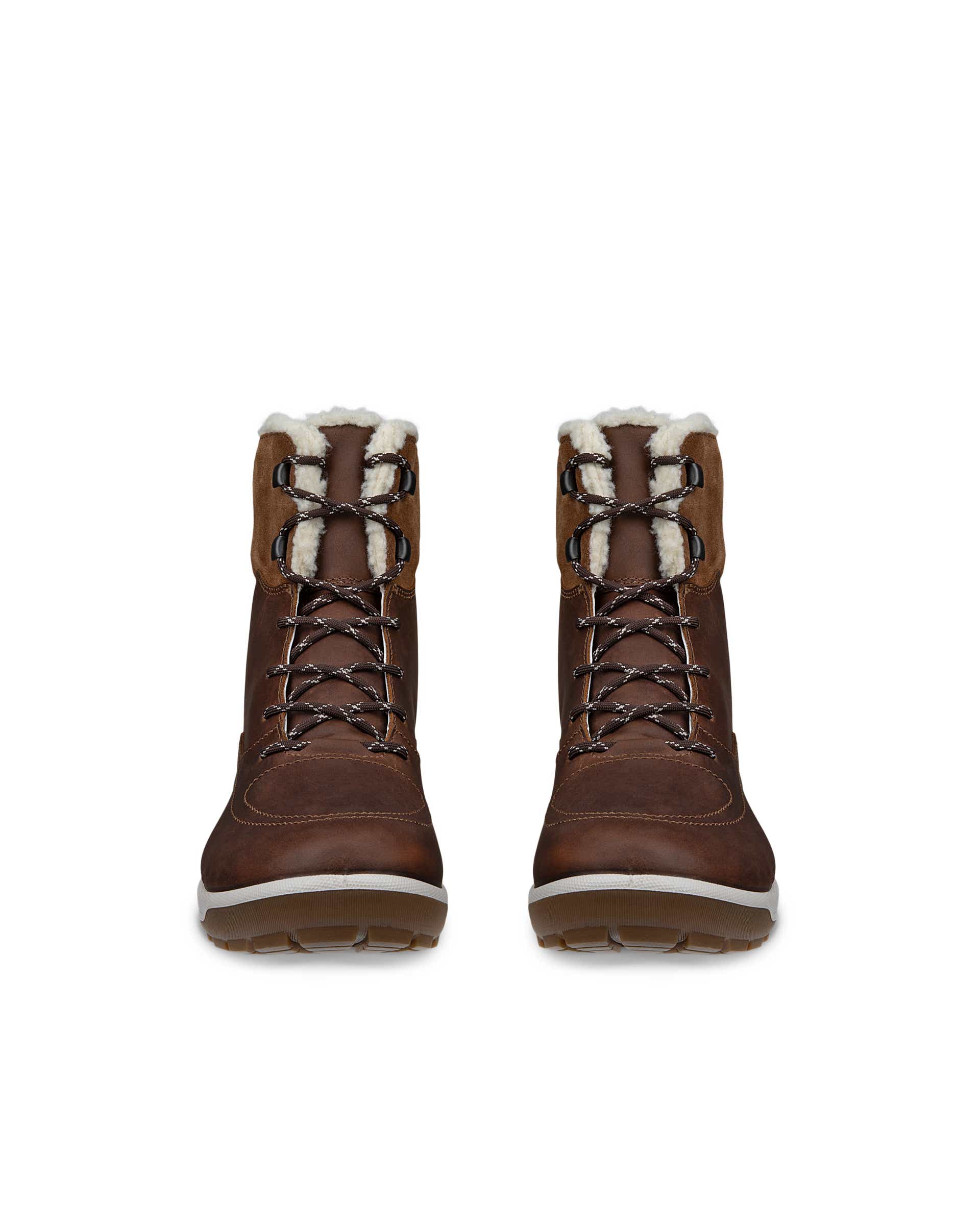 Women's ECCO® Trace Lite Waterproof Oiled Nubuck Boot - Brown - Front pair