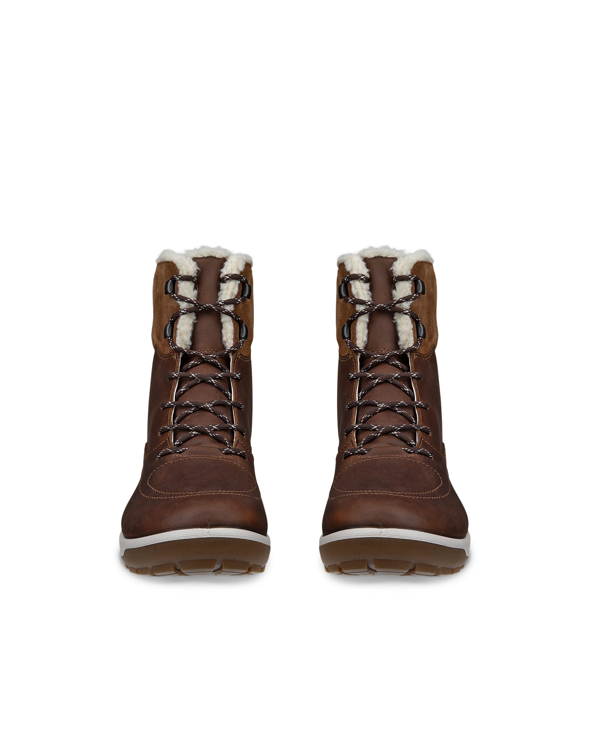 Women's ECCO® Trace Lite Waterproof Oiled Nubuck Boot - Brown - Front pair