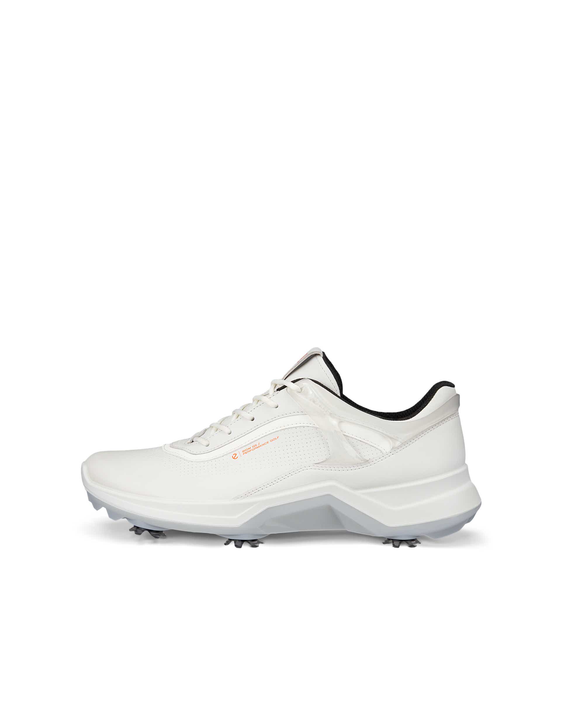Men's ECCO® Golf Biom G5 Leather Cleated Waterproof Golf Shoe - White - Outside