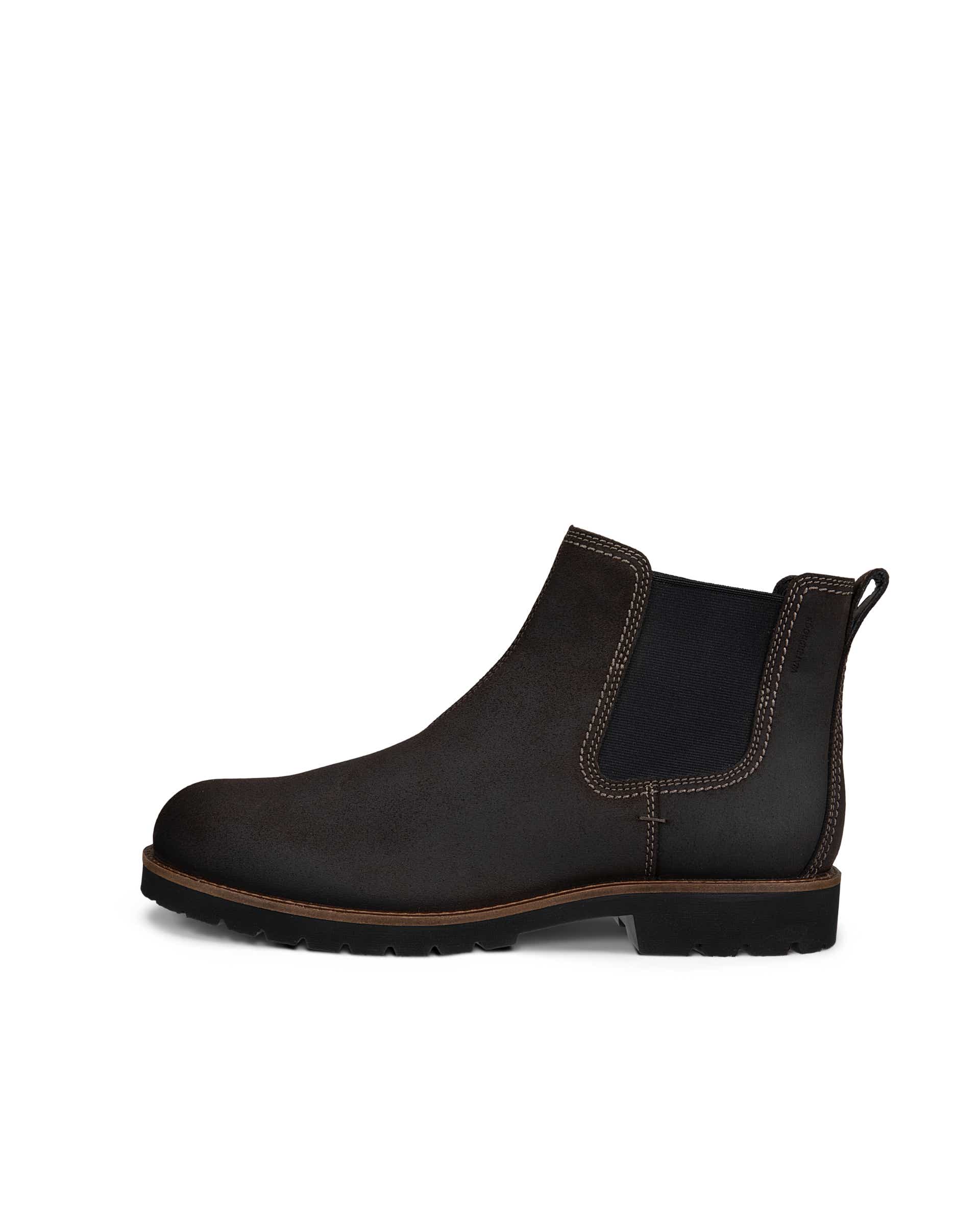 Men's ECCO® CHARLESTOWN Suede Waterproof Chelsea Boot - Brown - Outside