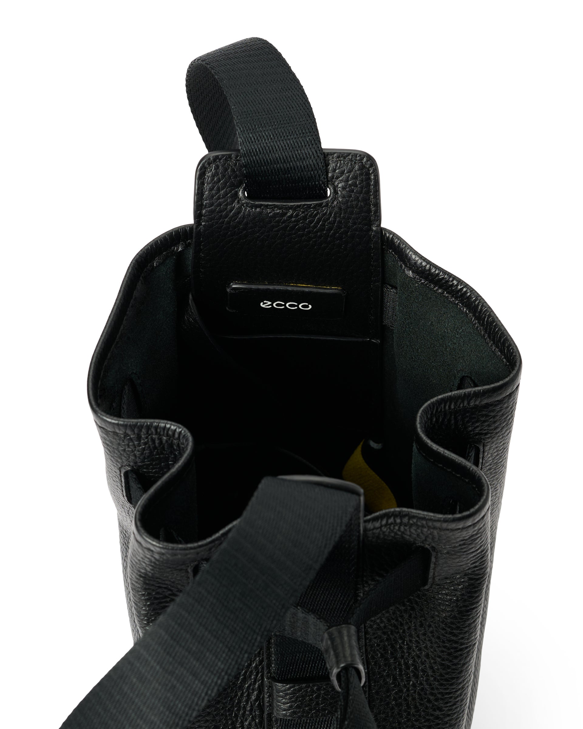Kožená voľná kabelka ECCO® Sail - Čierna - Inside