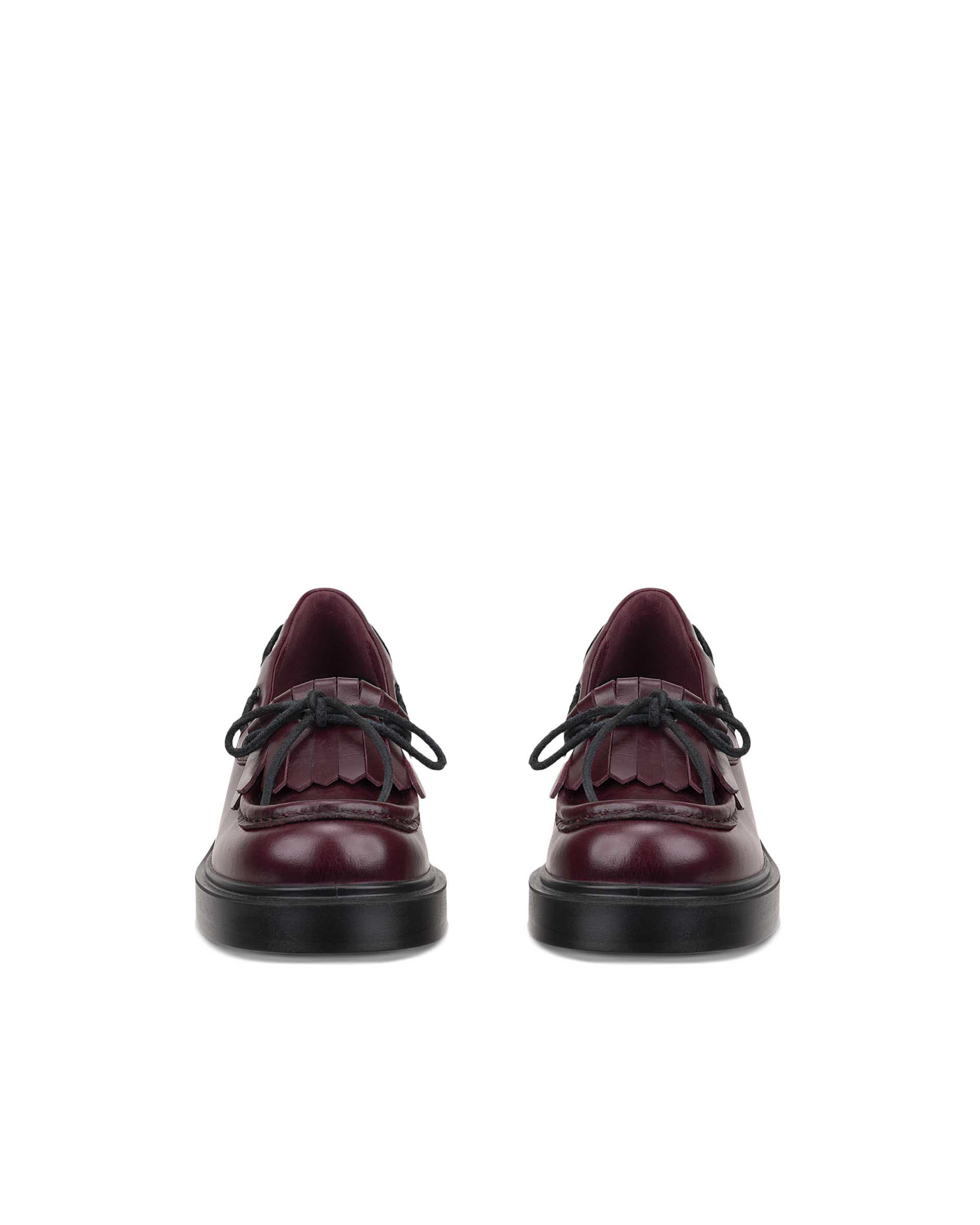 Femme ECCO® Metropole Seoul 45 Heeled Loafer - Rouge - Front pair
